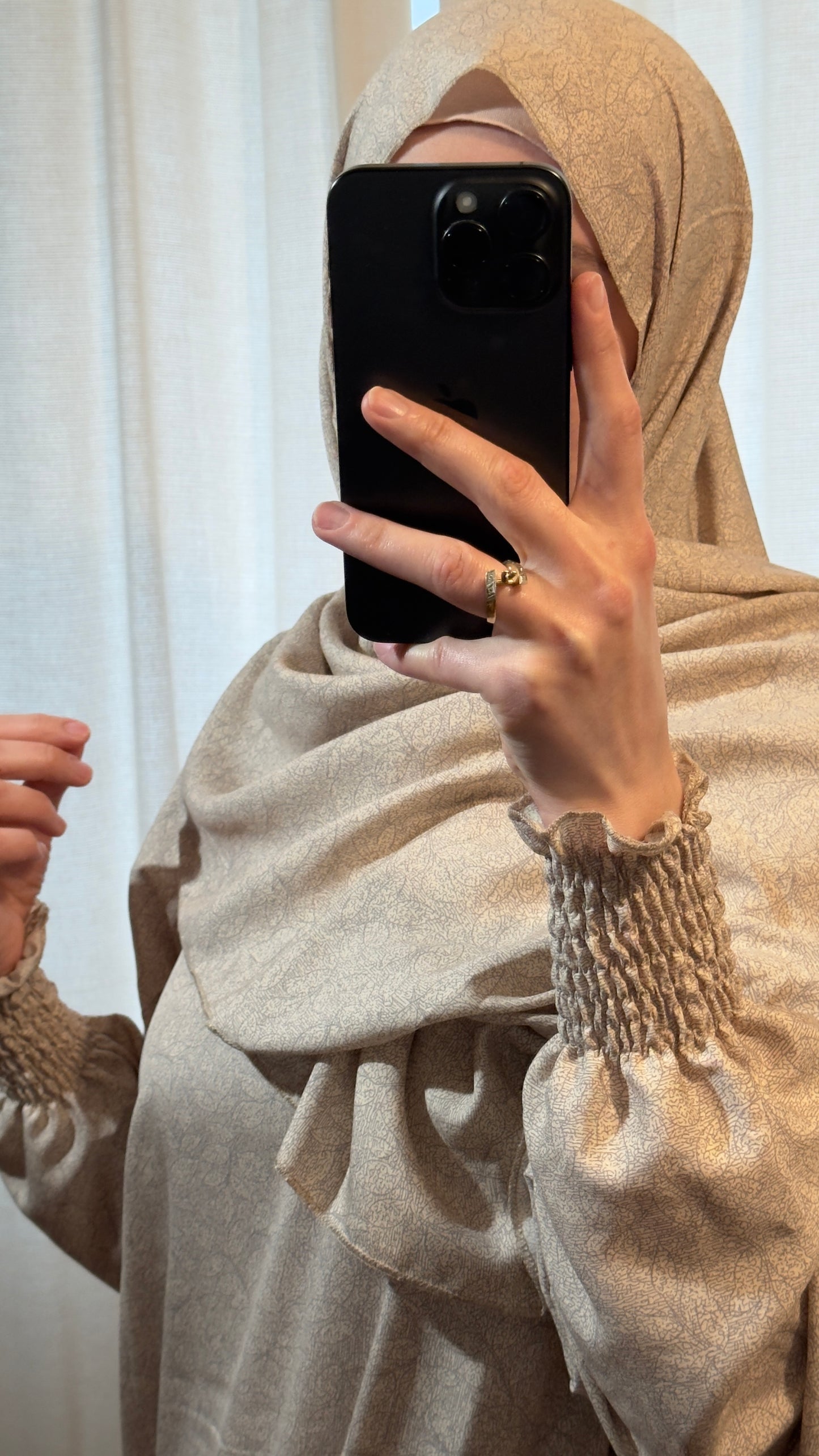 Beige Prayer Dress / Overhead Abaya / Prayer Abaya Set / Prayer Dress for Woman / Prayer Clothes Muslim / Prayer Gown / Prayer Outfit/ Salah Dress / Namaz Dress