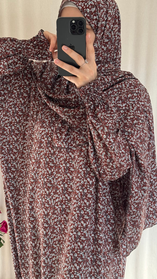 Brown Prayer Dress | Full Coverage Salah Dress for Namaz |
Breathable Cotton Salah Dress in 3 width Size | Islamic Prayer Clothes