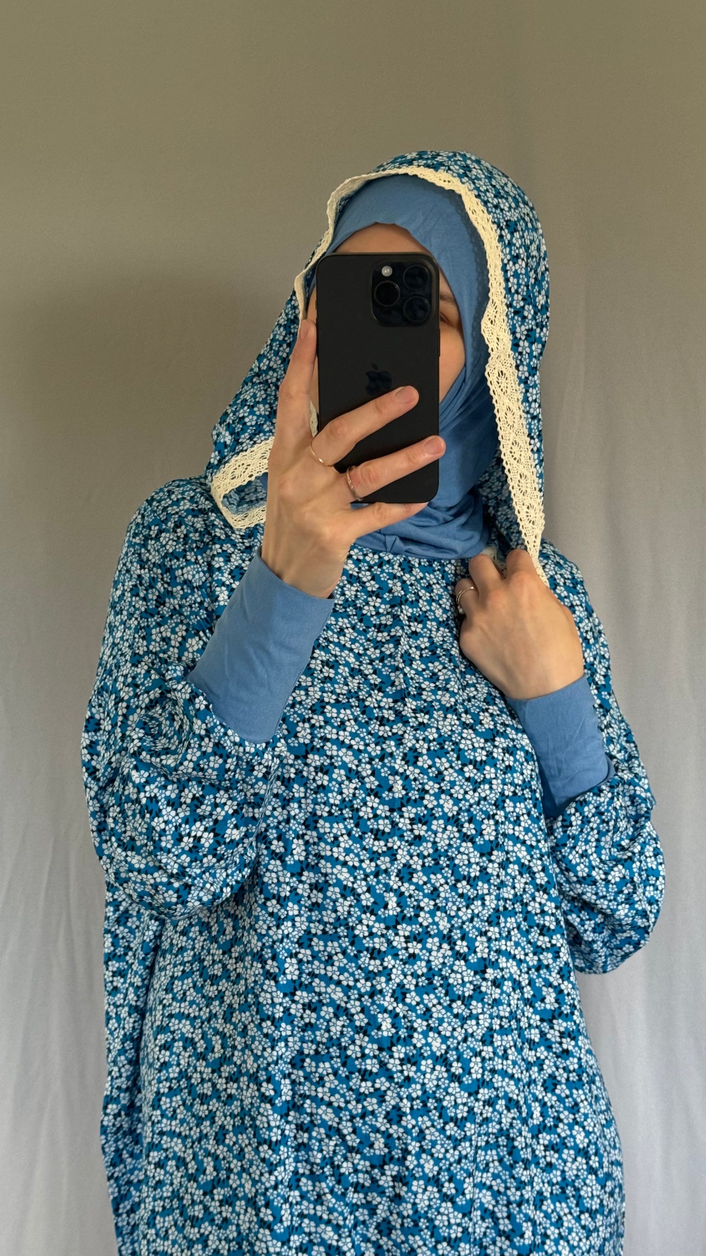 Blue Prayer Dress, Prayer Dress Set, High Quility Prayer Dress, Muslim Women Gift, Abaya Full Body Cover Dress, Hajj Dress, Prayer Outfit