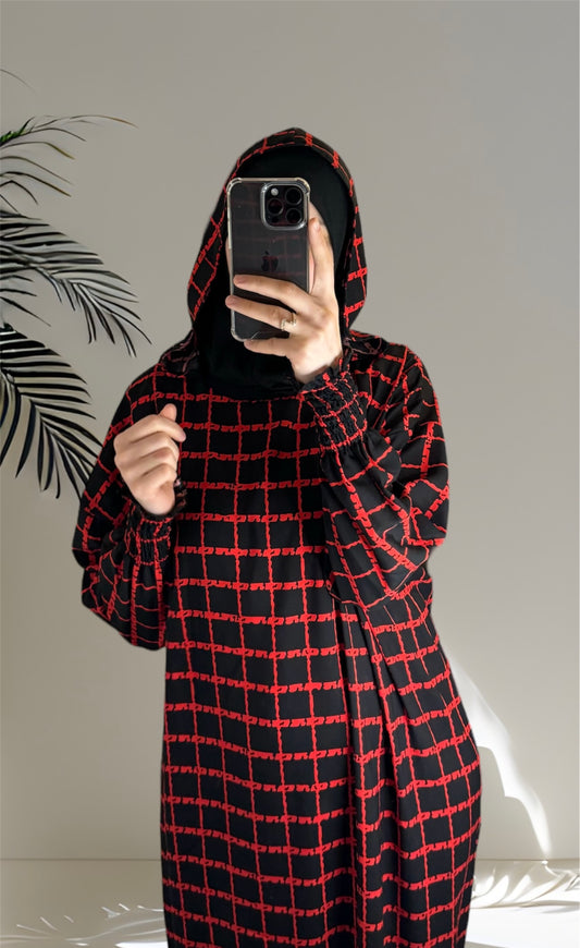 Prayer clothing / abaya gift set / clothes for prayer / prayer dress / plus size one piece pray clothes / cotton prayer robe/ prayer abaya ,Hooded Prayer Dress