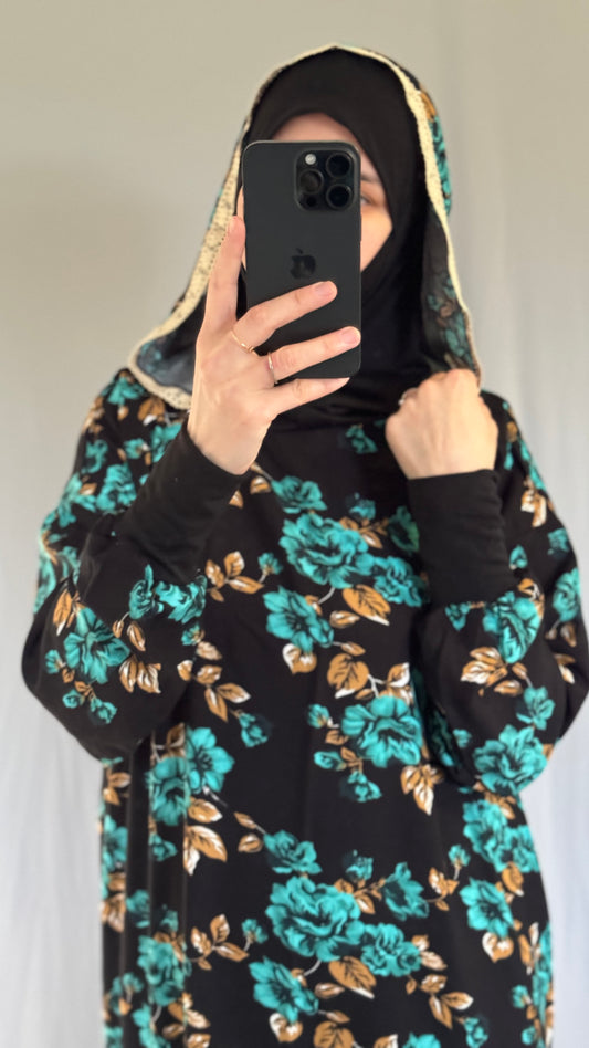 One Piece Black Prayer Dress, Prayer Dress Set, High Quility Prayer Dress, Muslim Women Gift, Abaya Full Body Cover Dress, Hajj Dress, Prayer Outfit