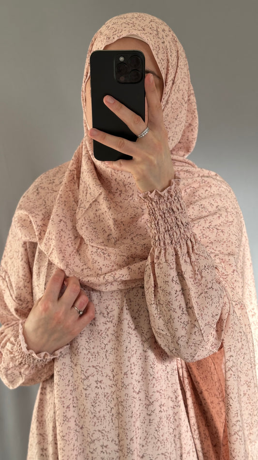 Elegant Pink Prayer Dress, Prayer Outfit, Maxi Dress, Khimar, Islamic Dress, Prayer Abaya, Prayer set, Islamic gift, PrayerHijab, Umrah Abaya, Ramadan Abaya, One Size Prayer Dress