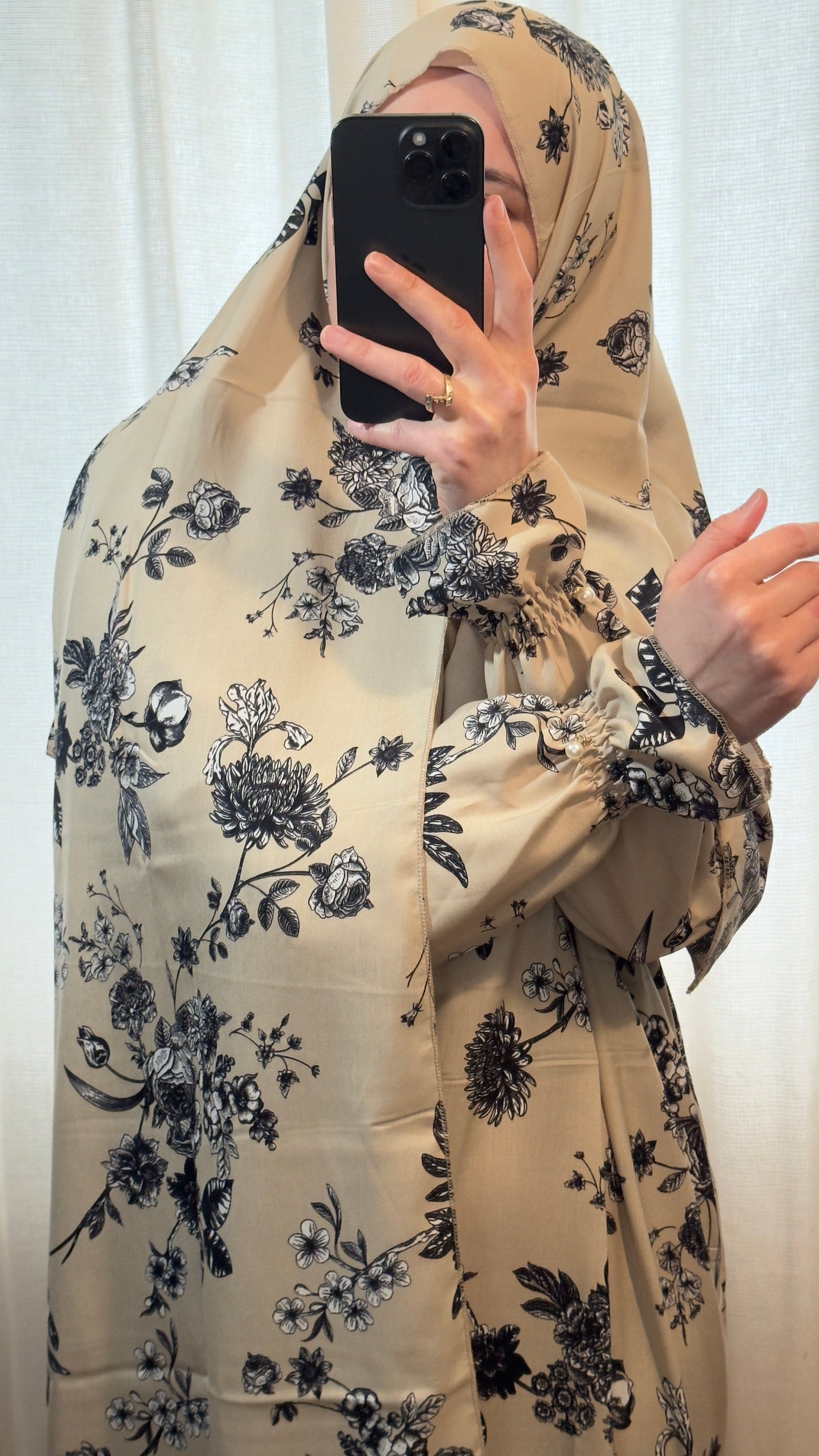 Beige Prayer Dress / Overhead Abaya / Prayer Abaya Set / Prayer Dress for Woman / Prayer Clothes Muslim / Prayer Gown / Prayer Outfit/ Salah Dress / Namaz Dress