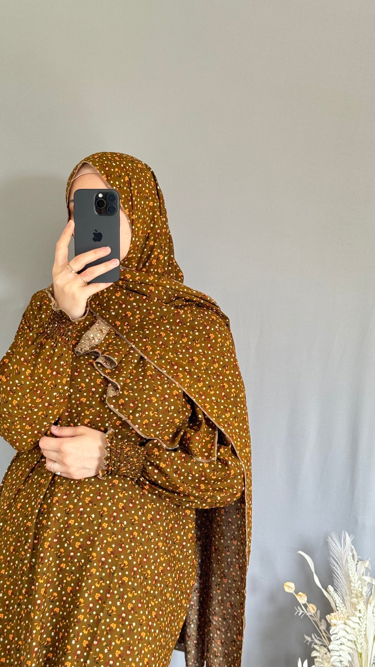 Elegant Prayer Dress, Prayer Outfit, Maxi Dress, Khimar, Islamic Dress, Prayer Abaya, Prayer set, Islamic gift, Abaya & Hijab, Yellow prayer veil