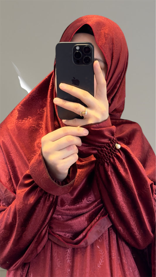 Luxury Velvet Warm Prayer Dress, Prayer clothes for women, Islamic Prayer dress, Prayer Outfit, Prayer Set, Prayer Hijab, Salah dress, Islamic Gift, Muslim clothing, Winter Abaya