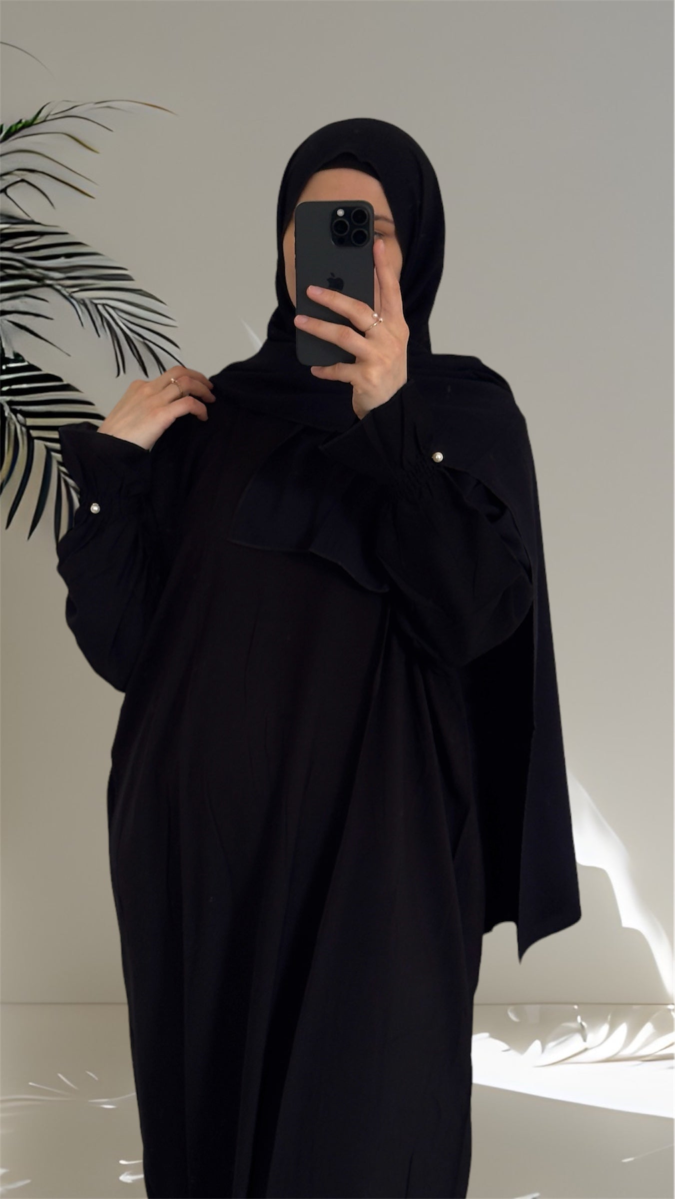 Black Prayer Dress with Cotton Lace/ Overhead Abaya / Prayer Abaya Set / Prayer Dress for Woman / Prayer Clothes Muslim / Prayer Gown / Prayer Outfit/ Salah Dress / Namaz Dress