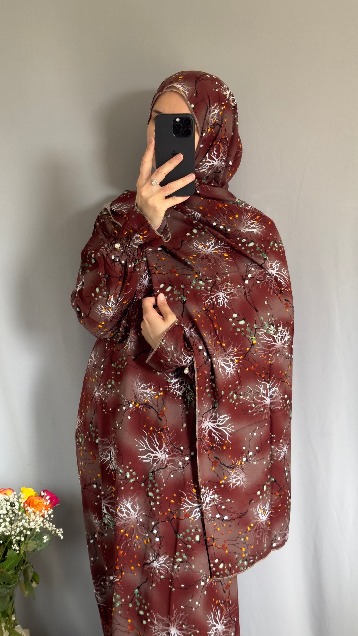 Brown Prayer Dress, Prayer clothes for women, Islamic Prayer dress, Prayer Outfit, Prayer Set, Prayer Hijab, Salah dress, Islamic Gift, Muslim clothing, Prayer abaya, Prayer Wear