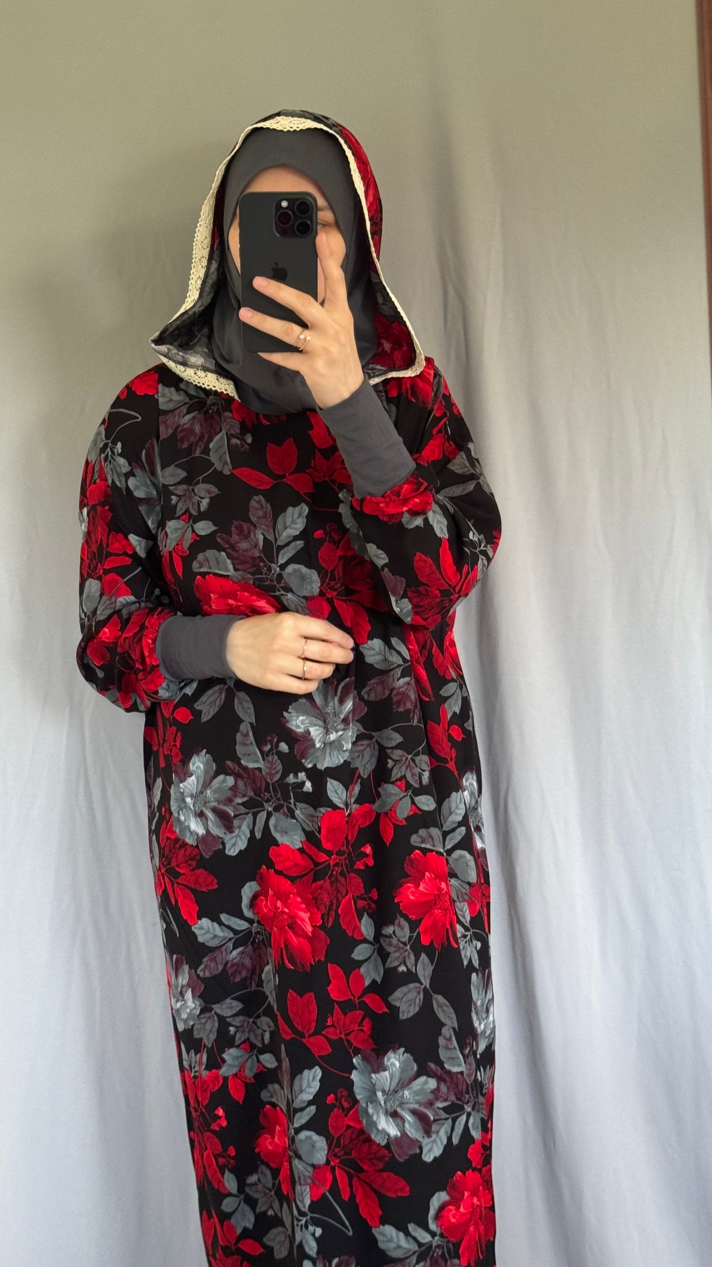 Prayer clothing / abaya gift set / clothes for prayer / prayer dress / plus size one piece pray clothes / cotton prayer robe/ prayer abaya ,Hooded Prayer Dress