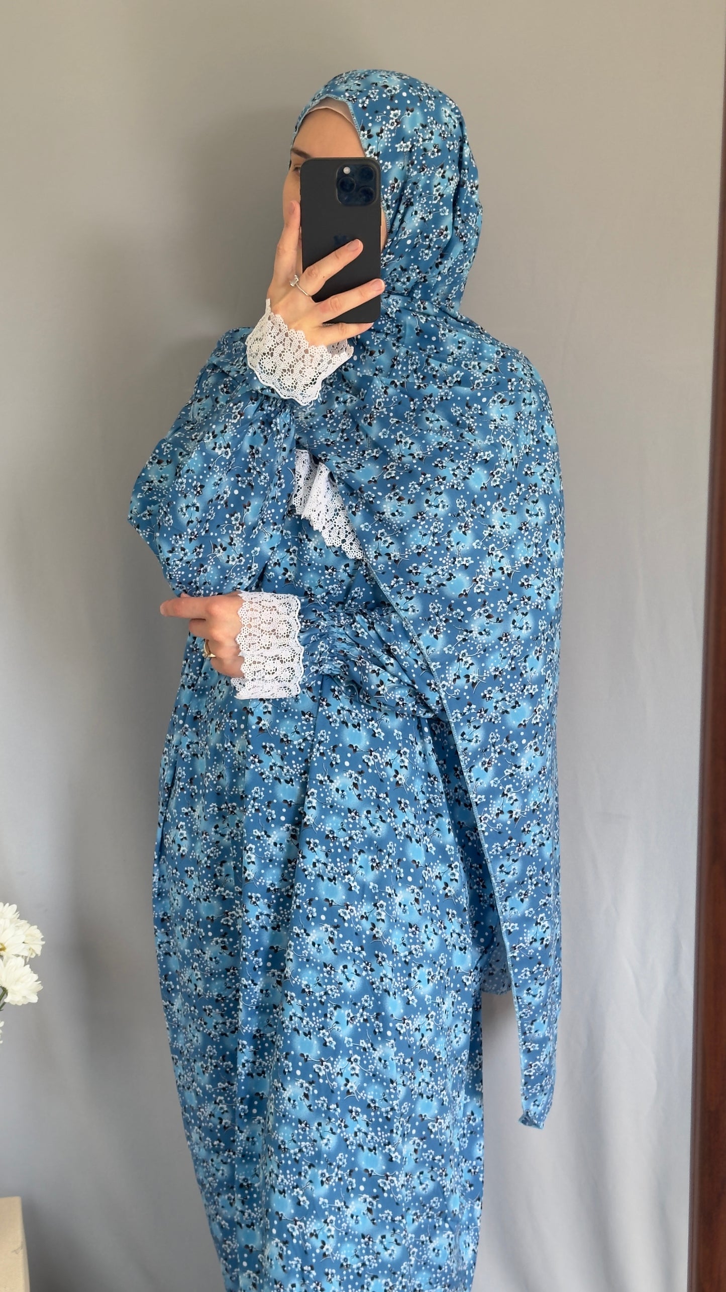 Elegant Prayer Dress, Prayer Outfit, Maxi Dress, Khimar, Islamic Dress, Prayer Abaya, Prayer set, Islamic gift, PrayerHijab, Umrah Abaya, Ramadan Abaya, One Size Prayer Dress