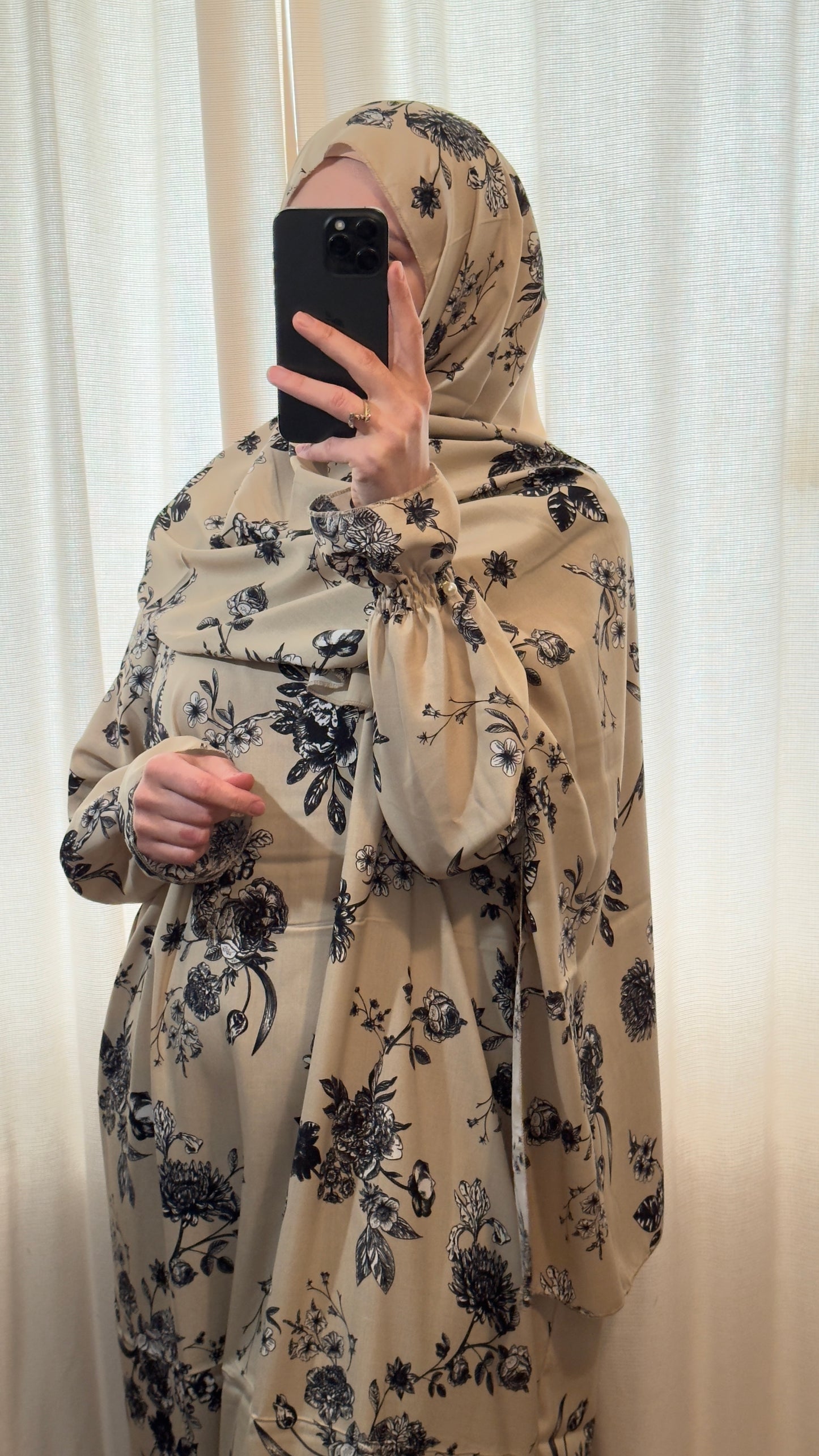 Beige Prayer Dress / Overhead Abaya / Prayer Abaya Set / Prayer Dress for Woman / Prayer Clothes Muslim / Prayer Gown / Prayer Outfit/ Salah Dress / Namaz Dress