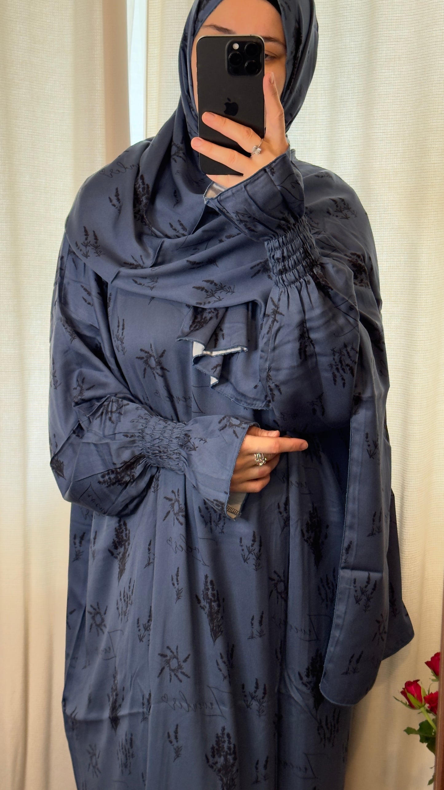 Luxury Blue Prayer Dress, Islamic Prayer dress, Prayer abaya, Prayer clothes for women, Prayer Outfit, Prayer Set, Prayer Hijab, Salah dress, Islamic Gift, Muslim clothing,