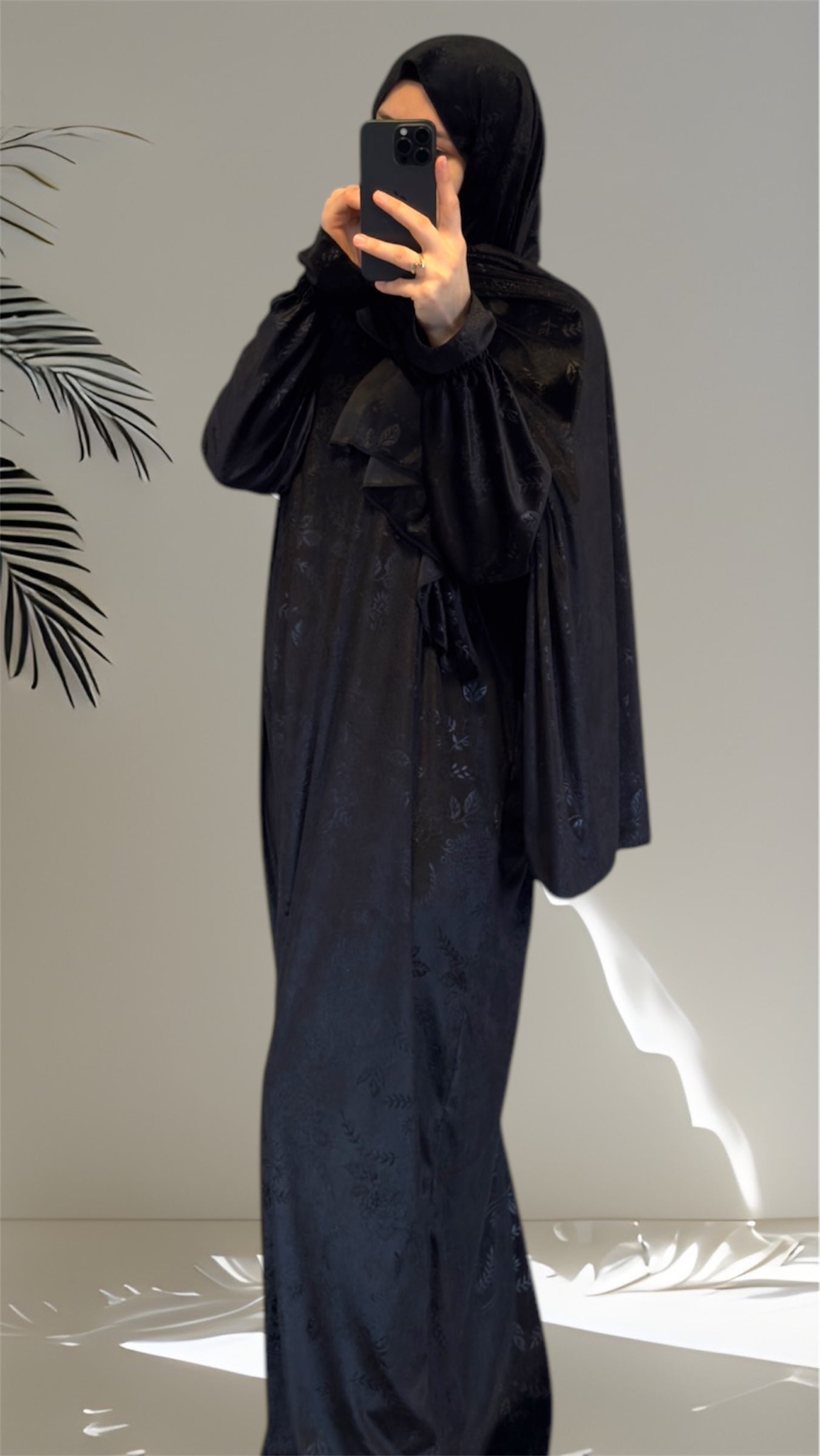 Black Velvet Warm Prayer Dress, Prayer clothes for women, Islamic Prayer dress, Prayer Outfit, Prayer Set, Prayer Hijab, Salah dress, Islamic Gift, Muslim clothing, Prayer abaya