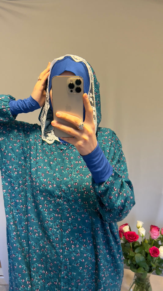 Prayer Dress, 1pc Prayer Dress, Prayer clothes for women, Islamic Prayer dress, One Piece Prayer Dress with attached Hijab, Salah dress, Prayer outfit