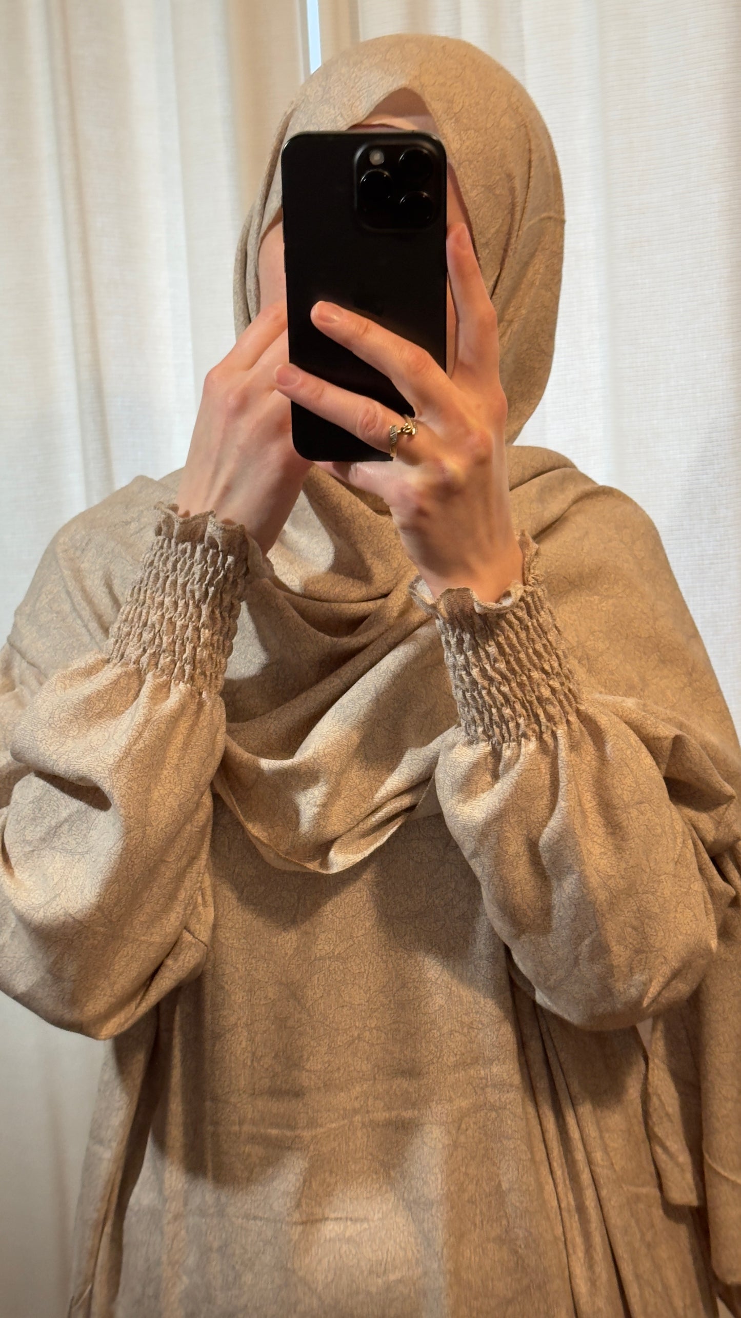 Beige Prayer Dress / Overhead Abaya / Prayer Abaya Set / Prayer Dress for Woman / Prayer Clothes Muslim / Prayer Gown / Prayer Outfit/ Salah Dress / Namaz Dress