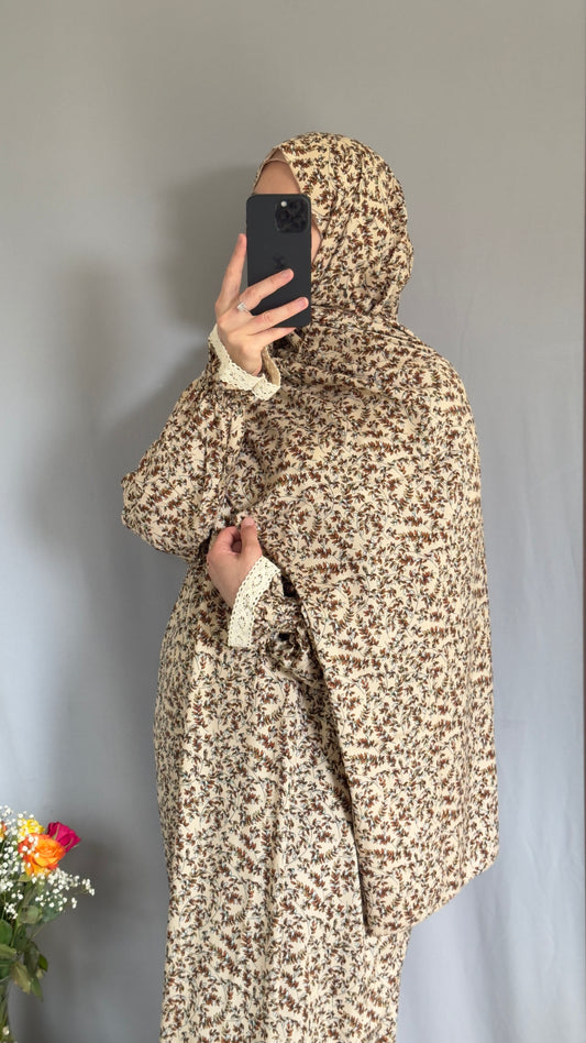 Beige Prayer Dress, Prayer clothes for women, Islamic Prayer dress, Prayer Outfit, Prayer Set, Prayer Hijab, Salah dress, Islamic Gift, Muslim clothing, Prayer abaya, Prayer Wear