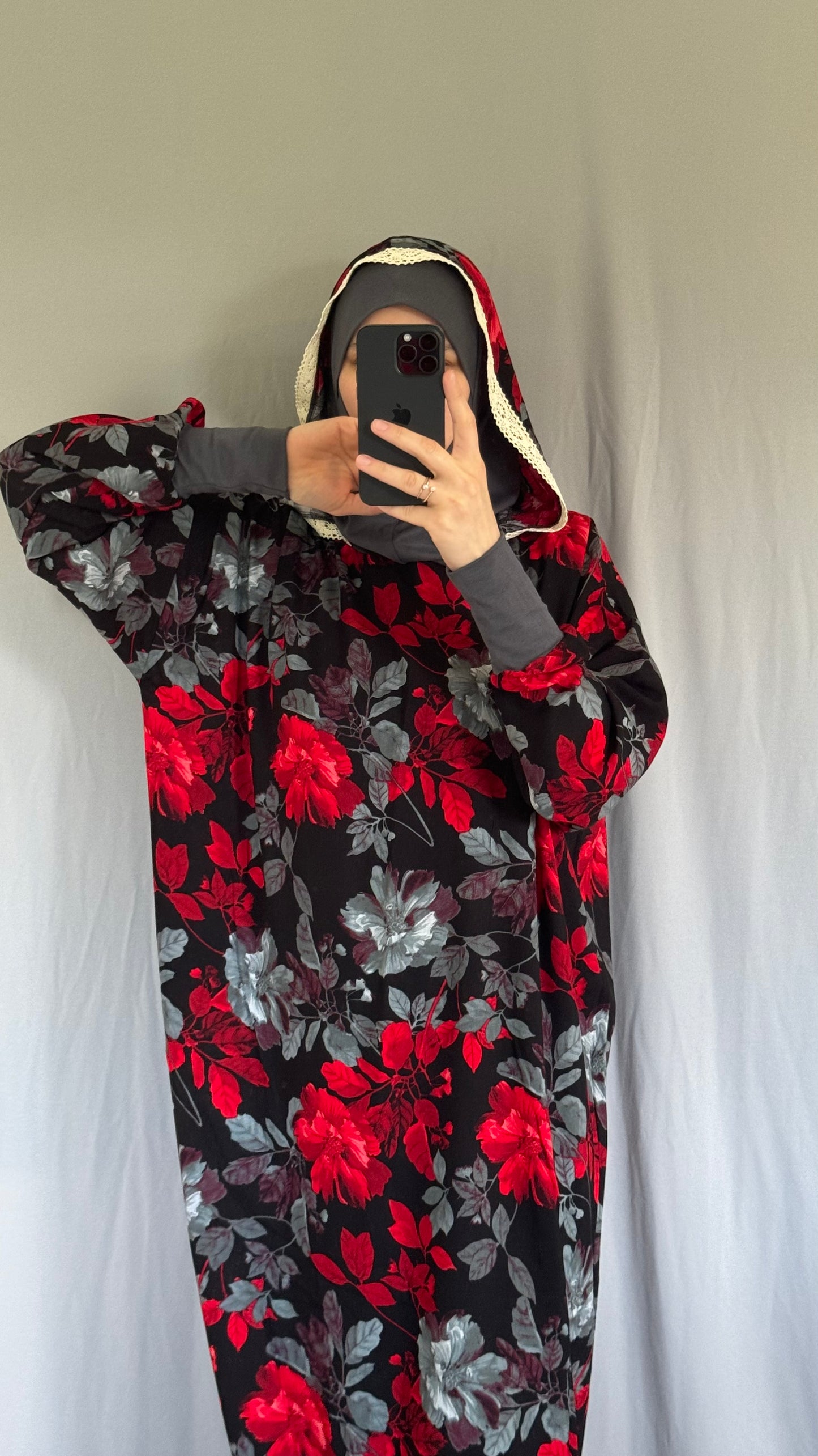 Prayer clothing / abaya gift set / clothes for prayer / prayer dress / plus size one piece pray clothes / cotton prayer robe/ prayer abaya ,Hooded Prayer Dress
