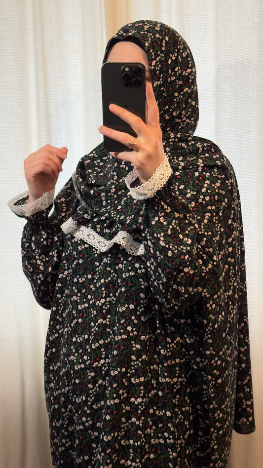 Floral Prayer Dress, Prayer clothes for women, Islamic Prayer dress, Prayer Outfit, Prayer Set, Prayer Hijab, Salah dress, Islamic Gift, Muslim clothing, Prayer abaya