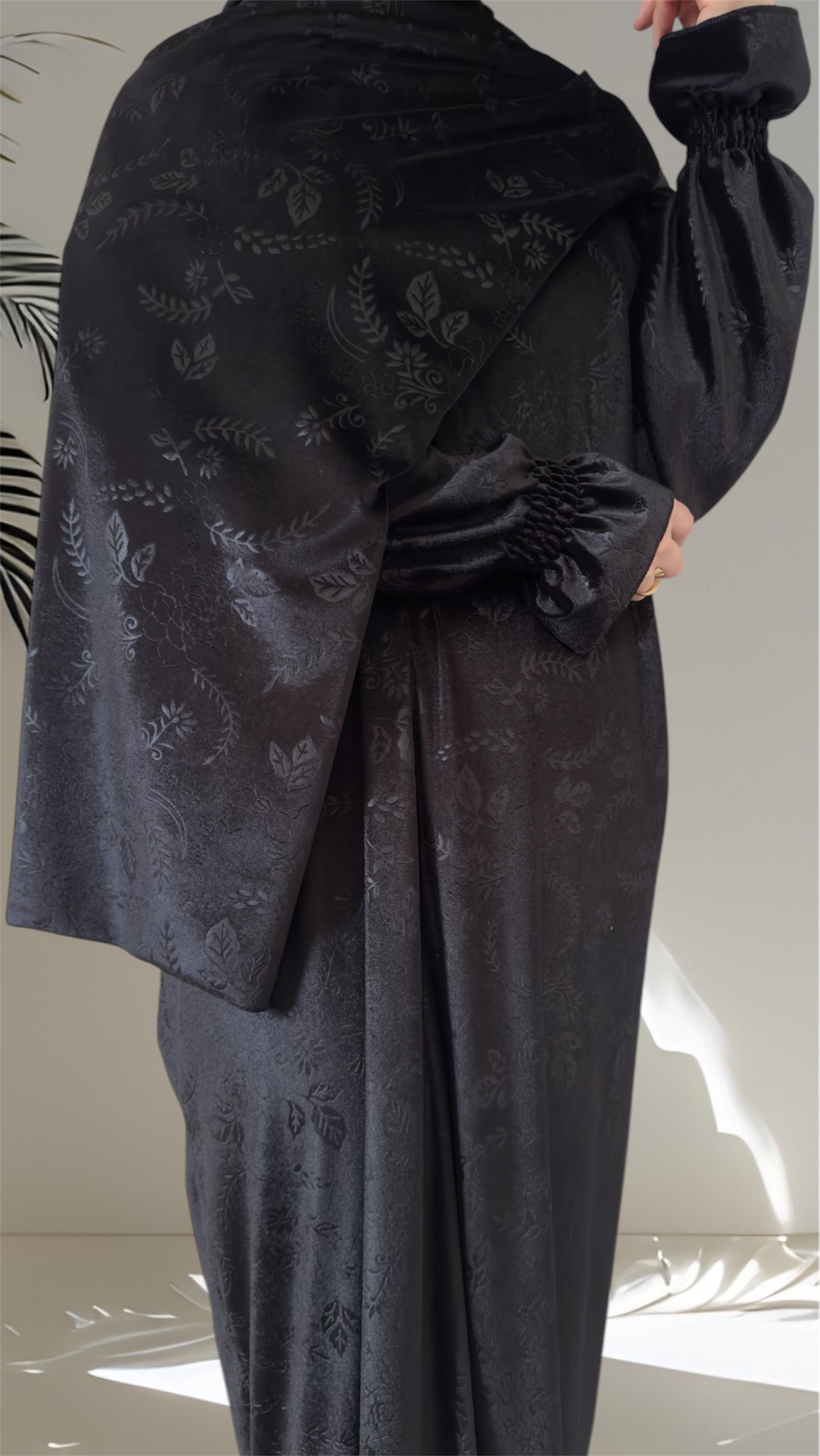 Black Velvet Warm Prayer Dress, Prayer clothes for women, Islamic Prayer dress, Prayer Outfit, Prayer Set, Prayer Hijab, Salah dress, Islamic Gift, Muslim clothing, Prayer abaya