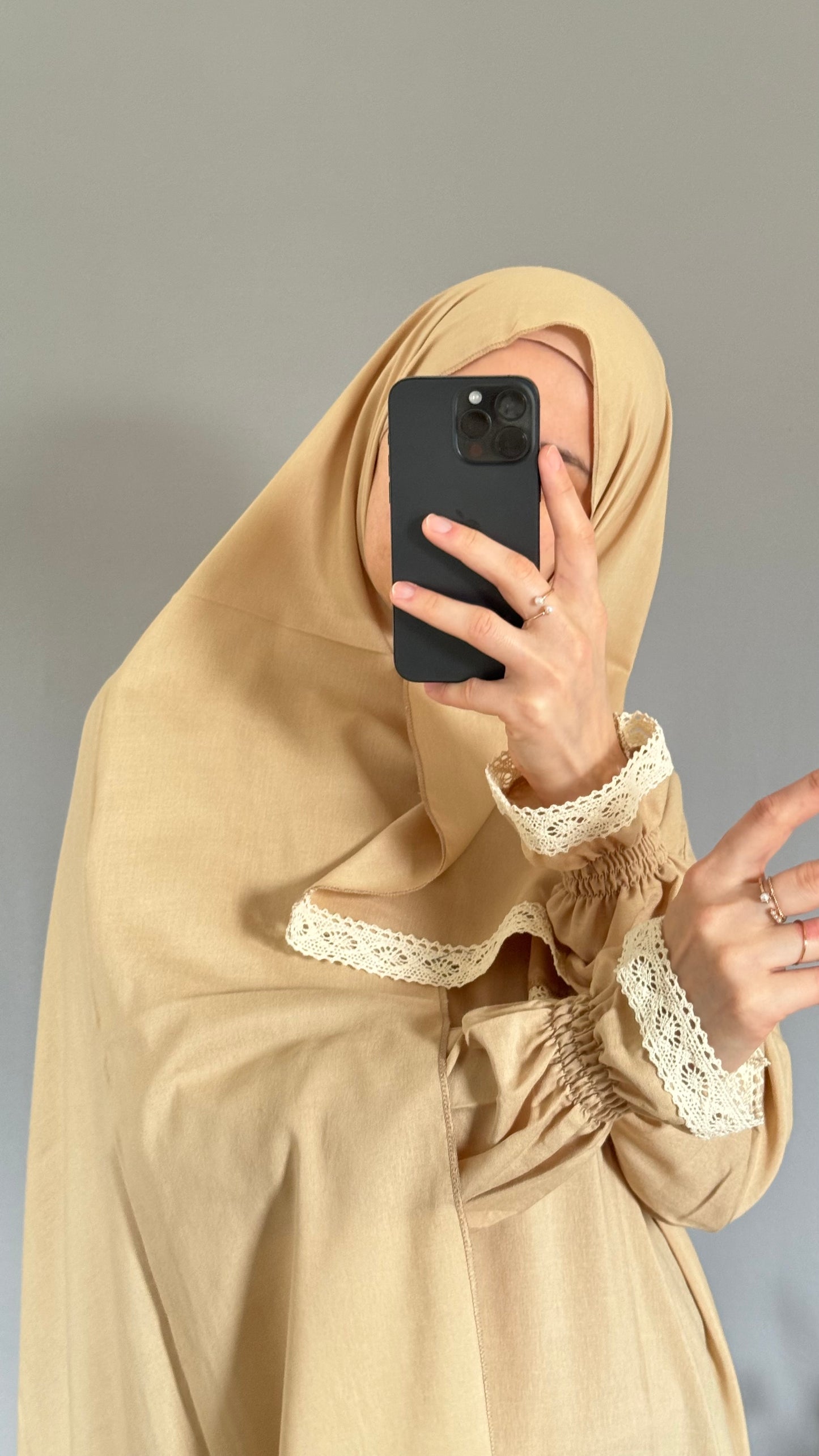 Beige Prayer Dress, Prayer Jilbab, Prayer Abaya, Two Piece Prayer dress muslim, Salah dress, Prayer set, Prayer outfit, Prayer clothes woman, muslim Prayer dress, Islamic gift