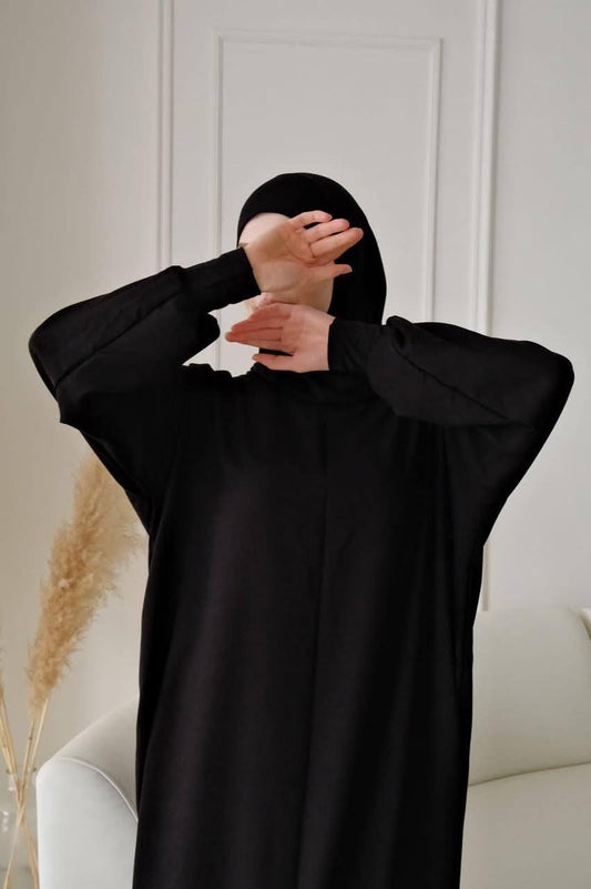 Black Muslim Women Prayer Dress, One Piece Prayer dress, Islamic gifts, Salah dress, Prayer set, Prayer outfit,Prayer clothes for women, Islamic Prayer dress, Ramadan Abaya