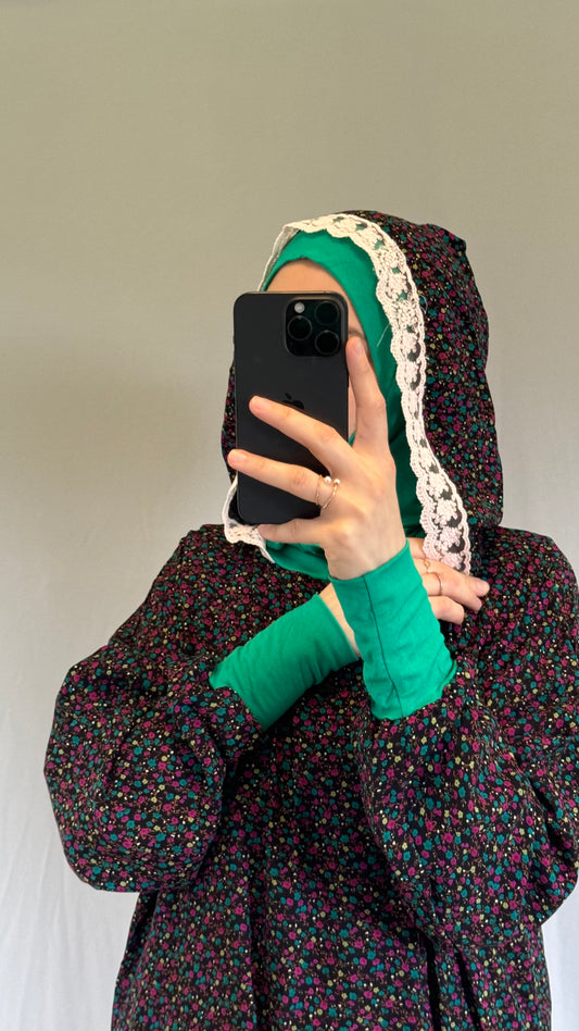 Prayer clothing / abaya gift set / clothes for prayer / prayer dress / plus size one piece pray clothes / cotton prayer robe/ prayer abaya ,Hooded Prayer Dress