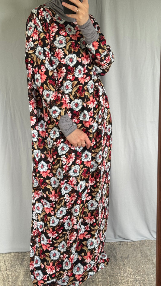 One Piece Prayer dress, Floral Abaya, Muslim Women Prayer Dress, Islamic gifts, Salah dress, Prayer set, Prayer outfit, Prayer clothes for women, Islamic Prayer dress