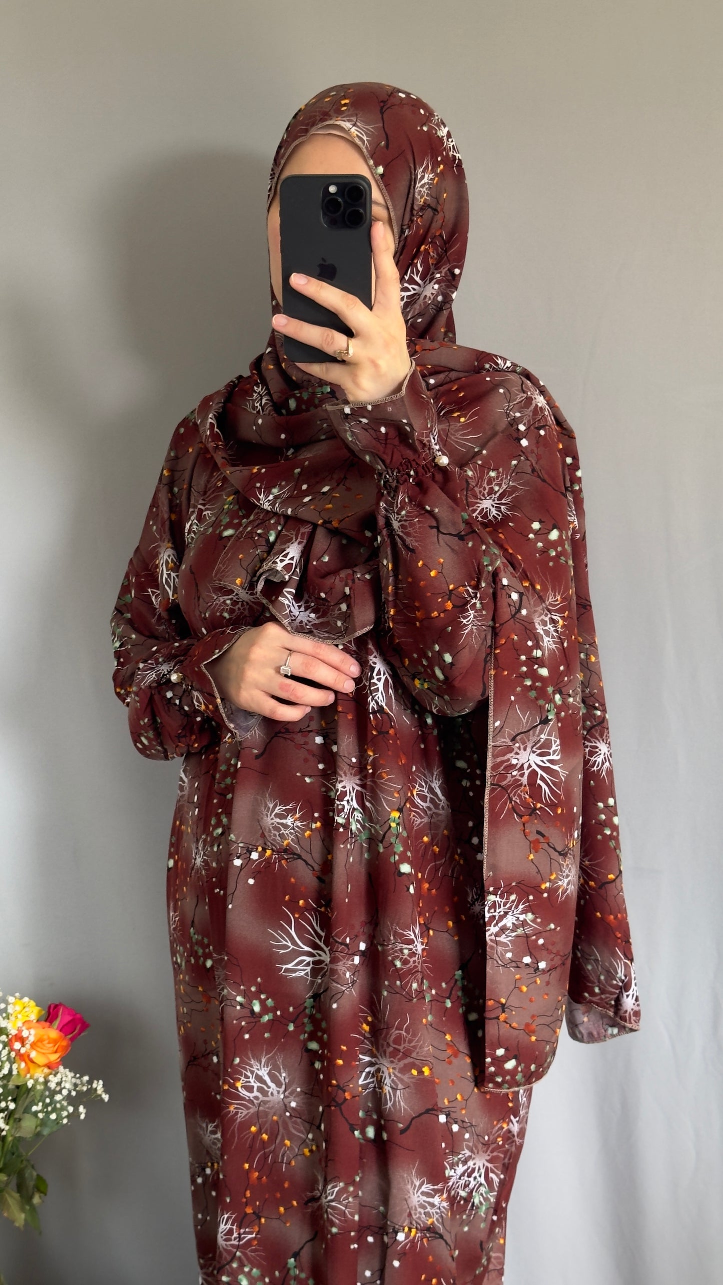 Brown Prayer Dress, Prayer clothes for women, Islamic Prayer dress, Prayer Outfit, Prayer Set, Prayer Hijab, Salah dress, Islamic Gift, Muslim clothing, Prayer abaya, Prayer Wear
