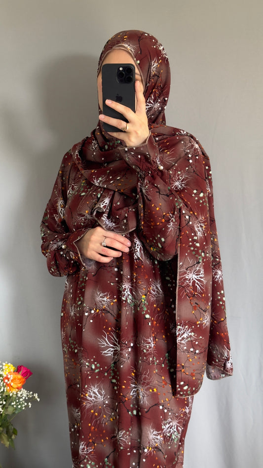 Brown Prayer Dress, Prayer clothes for women, Islamic Prayer dress, Prayer Outfit, Prayer Set, Prayer Hijab, Salah dress, Islamic Gift, Muslim clothing, Prayer abaya, Prayer Wear