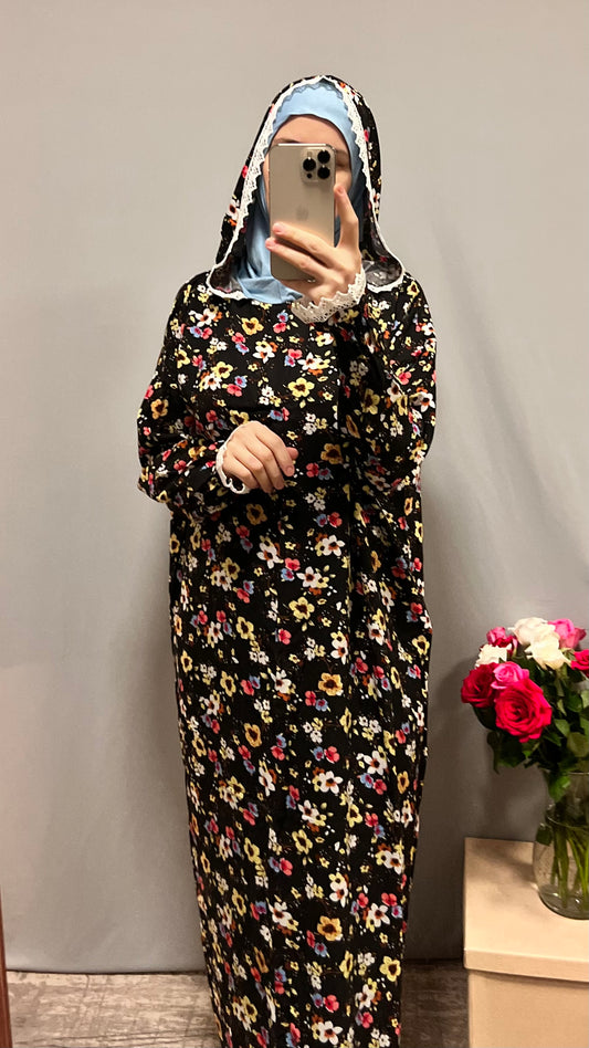 Prayer clothing / abaya gift set / clothes for prayer / prayer dress / plus size one piece pray clothes / cotton prayer robe/ prayer abaya ,Hooded Prayer Dress