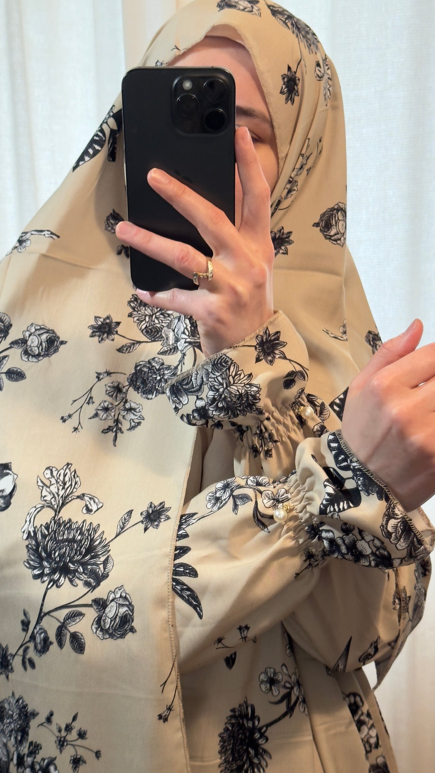 Beige Prayer Dress / Overhead Abaya / Prayer Abaya Set / Prayer Dress for Woman / Prayer Clothes Muslim / Prayer Gown / Prayer Outfit/ Salah Dress / Namaz Dress