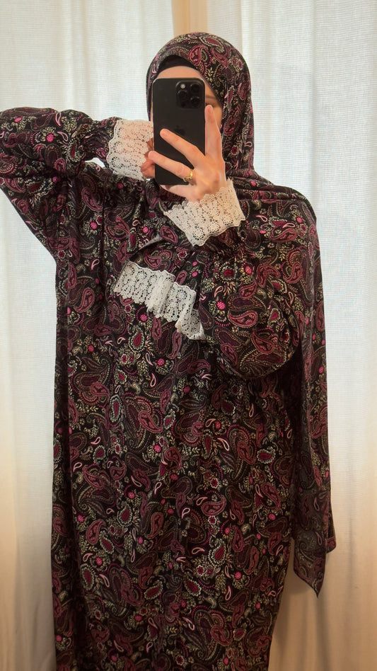 Elegant Cotton Prayer Dress, Prayer clothes for women, Islamic Prayer dress, Prayer Outfit, Prayer Set, Prayer Hijab, Salah dress, Islamic Gift, Muslim clothing, Prayer abaya