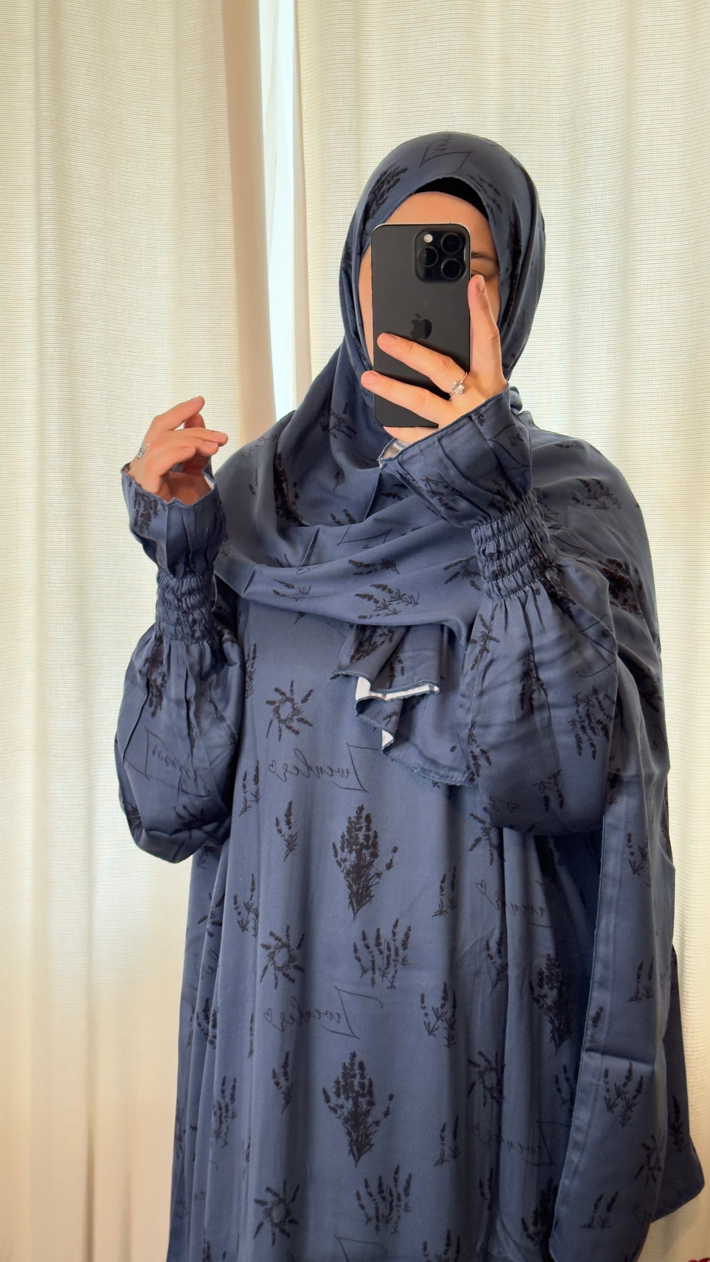 Luxury Blue Prayer Dress, Islamic Prayer dress, Prayer abaya, Prayer clothes for women, Prayer Outfit, Prayer Set, Prayer Hijab, Salah dress, Islamic Gift, Muslim clothing,