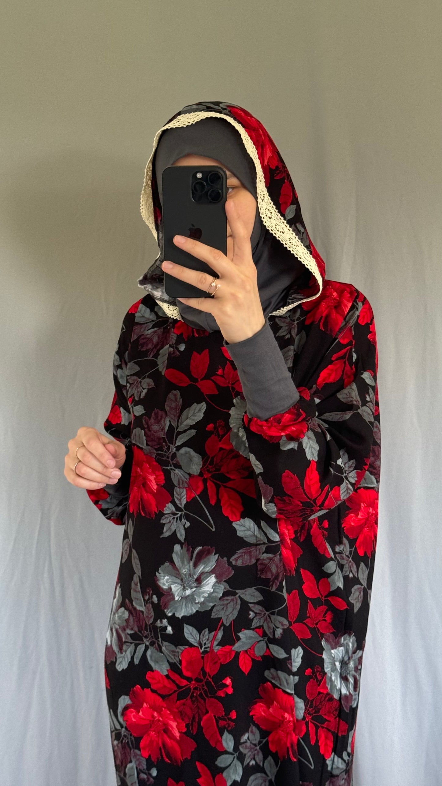 Prayer clothing / abaya gift set / clothes for prayer / prayer dress / plus size one piece pray clothes / cotton prayer robe/ prayer abaya ,Hooded Prayer Dress