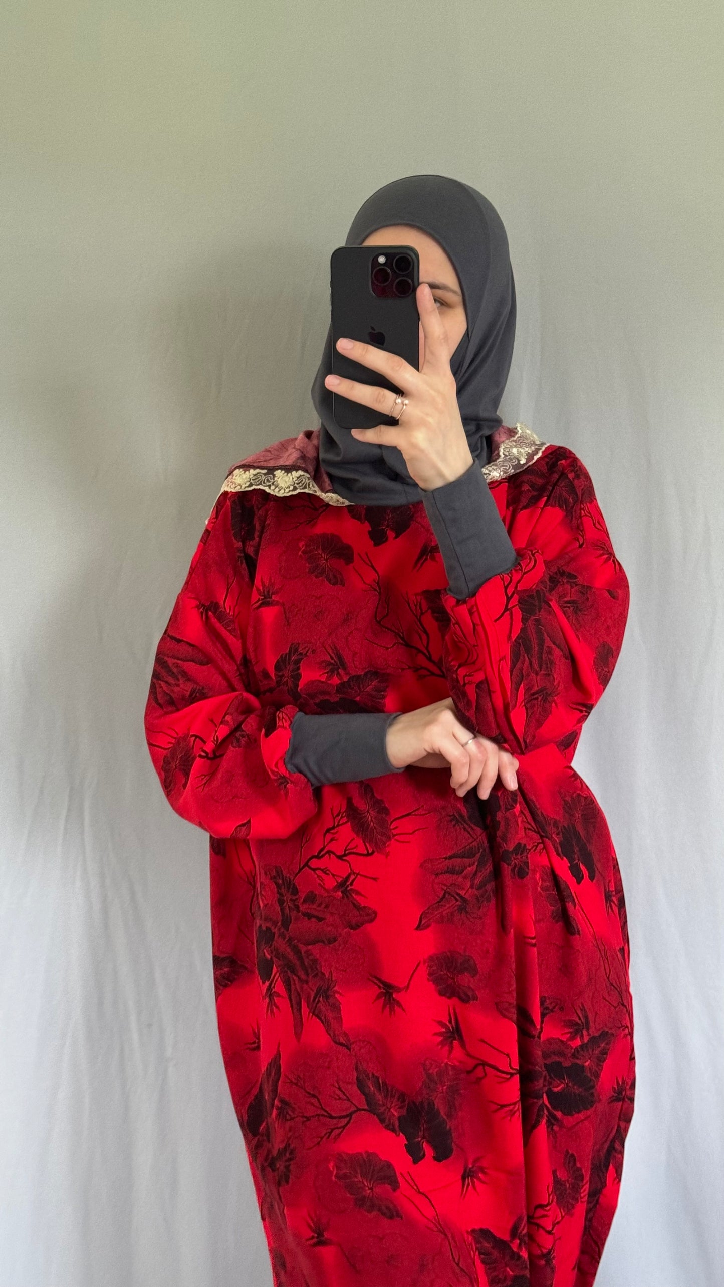 Red Prayer Dress, Prayer Dress Set, High Quility Prayer Dress, Muslim Women Gift, Abaya Full Body Cover Dress, Hajj Dress, Prayer Outfit
