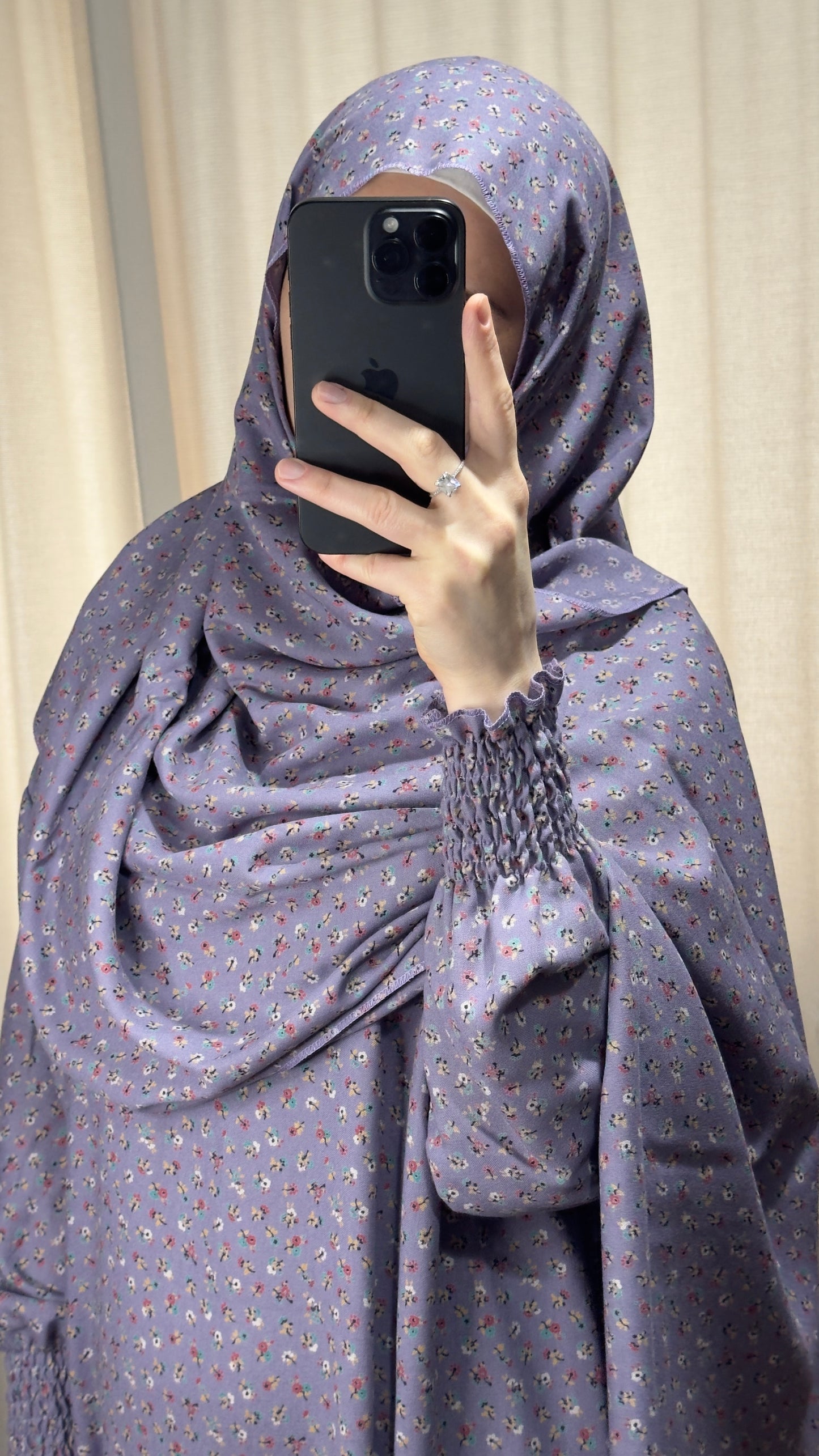 Purple Prayer Dress, PrayerHijab, Prayer Outfit, Maxi Dress, Khimar, Islamic Dress, Prayer Abaya, Prayer set, Islamic gift, Umrah Abaya, Ramadan Abaya, One Size Prayer Dress, Eid gift