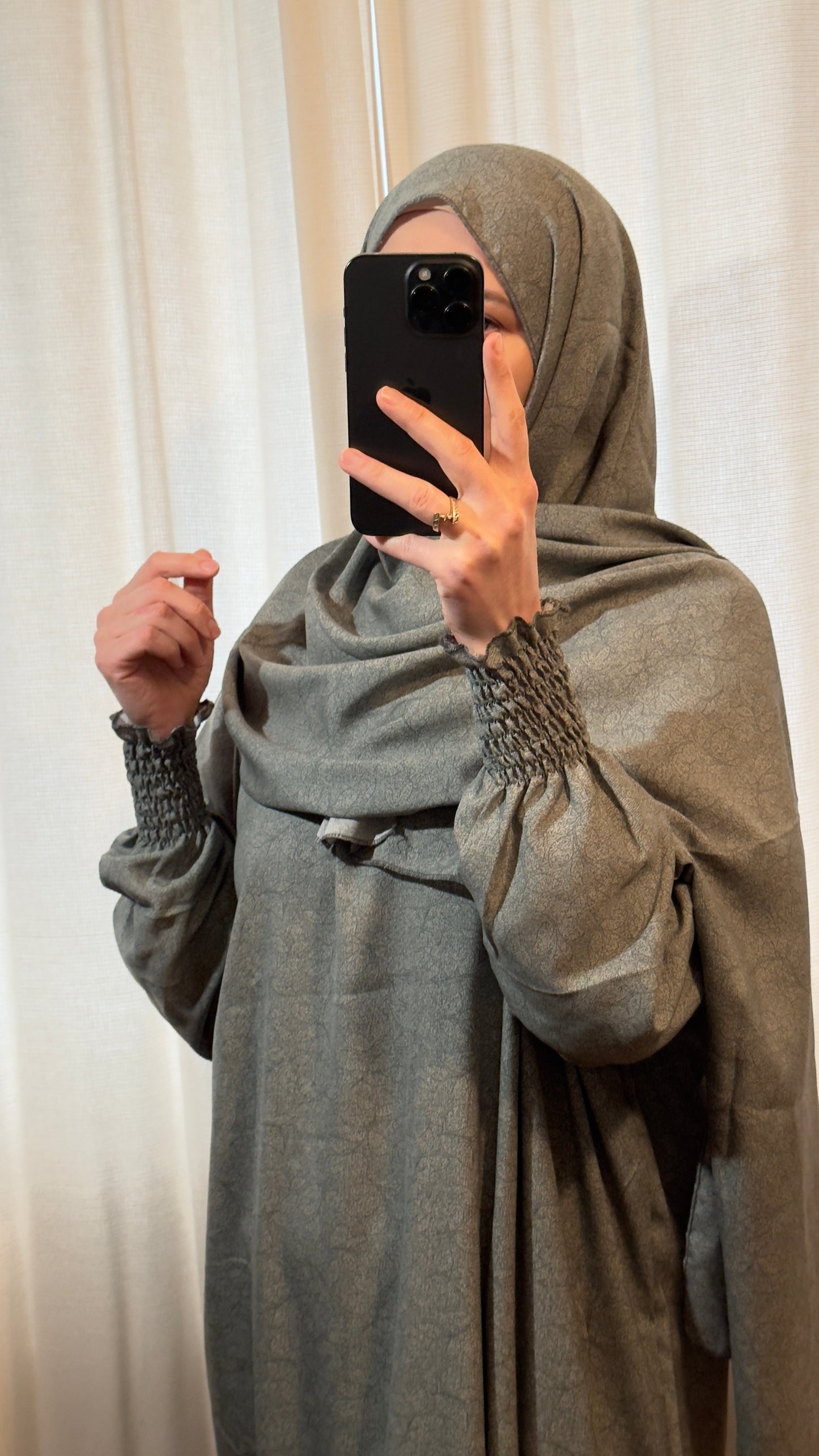 Grey Prayer Dress / Overhead Abaya / Prayer Abaya Set / Prayer Dress for Woman / Prayer Clothes Muslim / Prayer Gown / Prayer Outfit/ Salah Dress / Namaz Dress