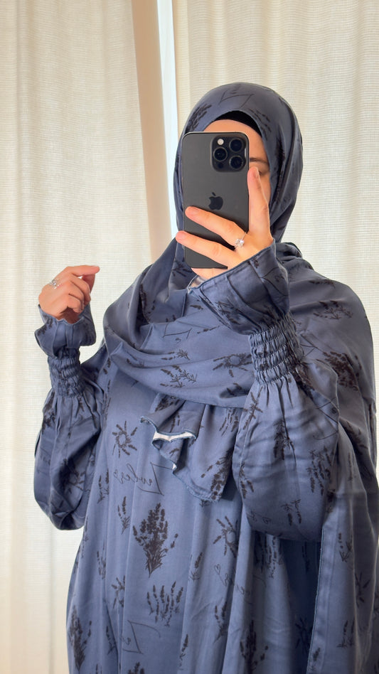 Luxury Blue Prayer Dress, Islamic Prayer dress, Prayer abaya, Prayer clothes for women, Prayer Outfit, Prayer Set, Prayer Hijab, Salah dress, Islamic Gift, Muslim clothing,