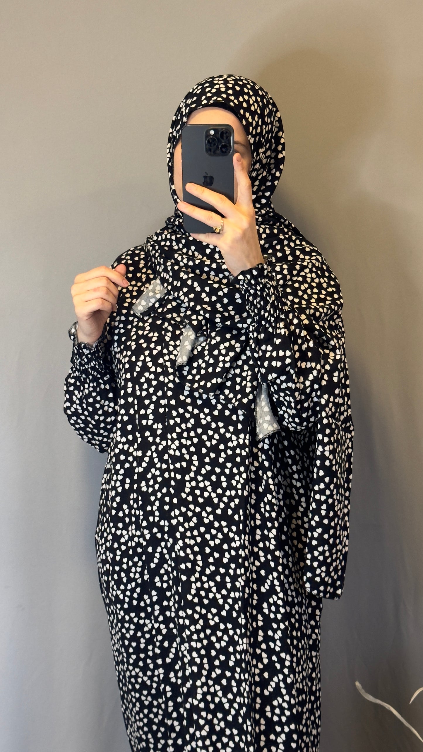 Black Prayer Hijab / Overhead Abaya / Prayer Abaya Set / Prayer Dress for Woman / Prayer Clothes Muslim / Prayer Gown / Prayer Outfit/ Salah Dress / Namaz Dress / Islamic Gift / Umrah Dress