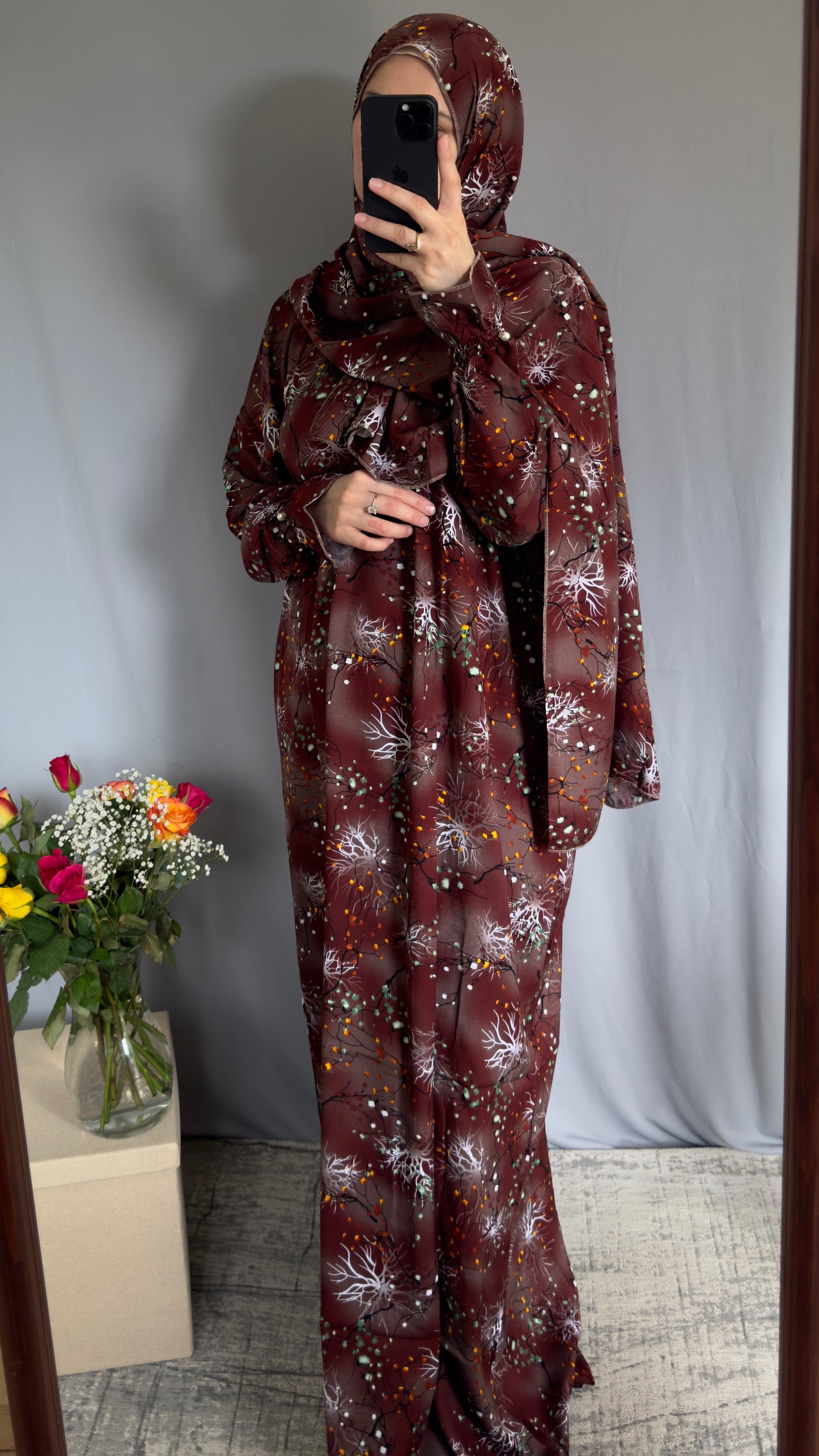Brown Prayer Dress, Prayer clothes for women, Islamic Prayer dress, Prayer Outfit, Prayer Set, Prayer Hijab, Salah dress, Islamic Gift, Muslim clothing, Prayer abaya, Prayer Wear