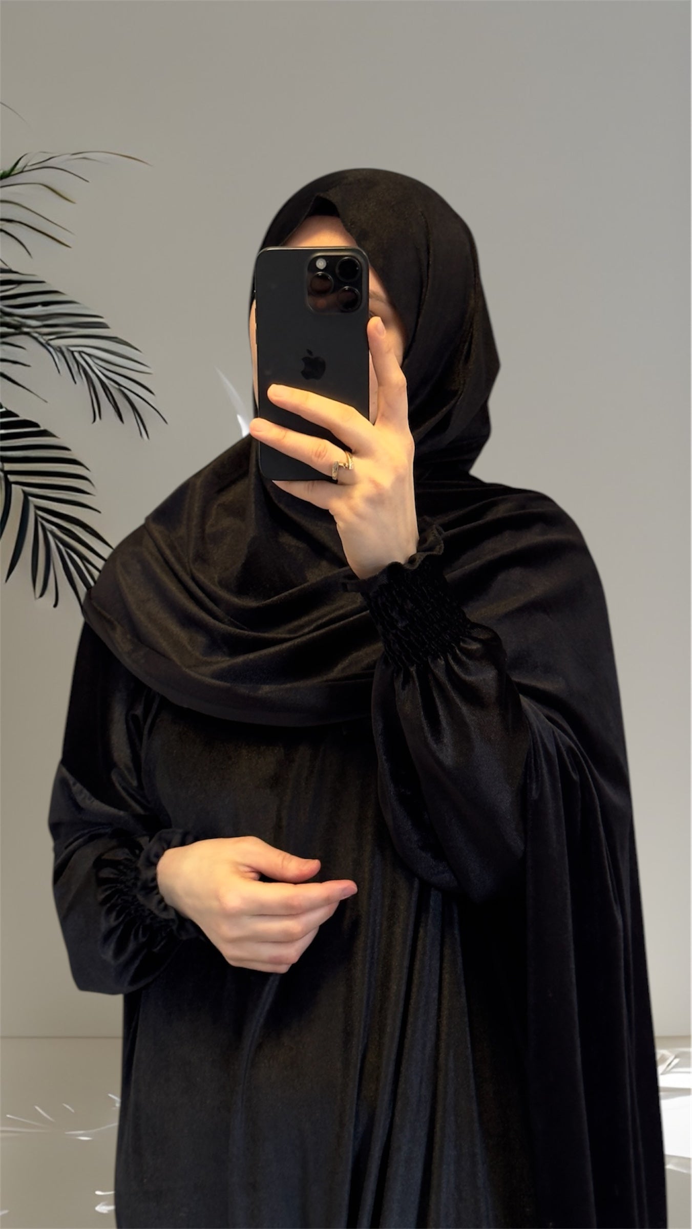 Luxury Black Velvet Prayer Abaya, Prayer clothes for women, Islamic Prayer dress, Prayer Outfit, Prayer Set, Prayer Hijab, Salah dress, Islamic Gift, Muslim clothing, Prayer abaya
