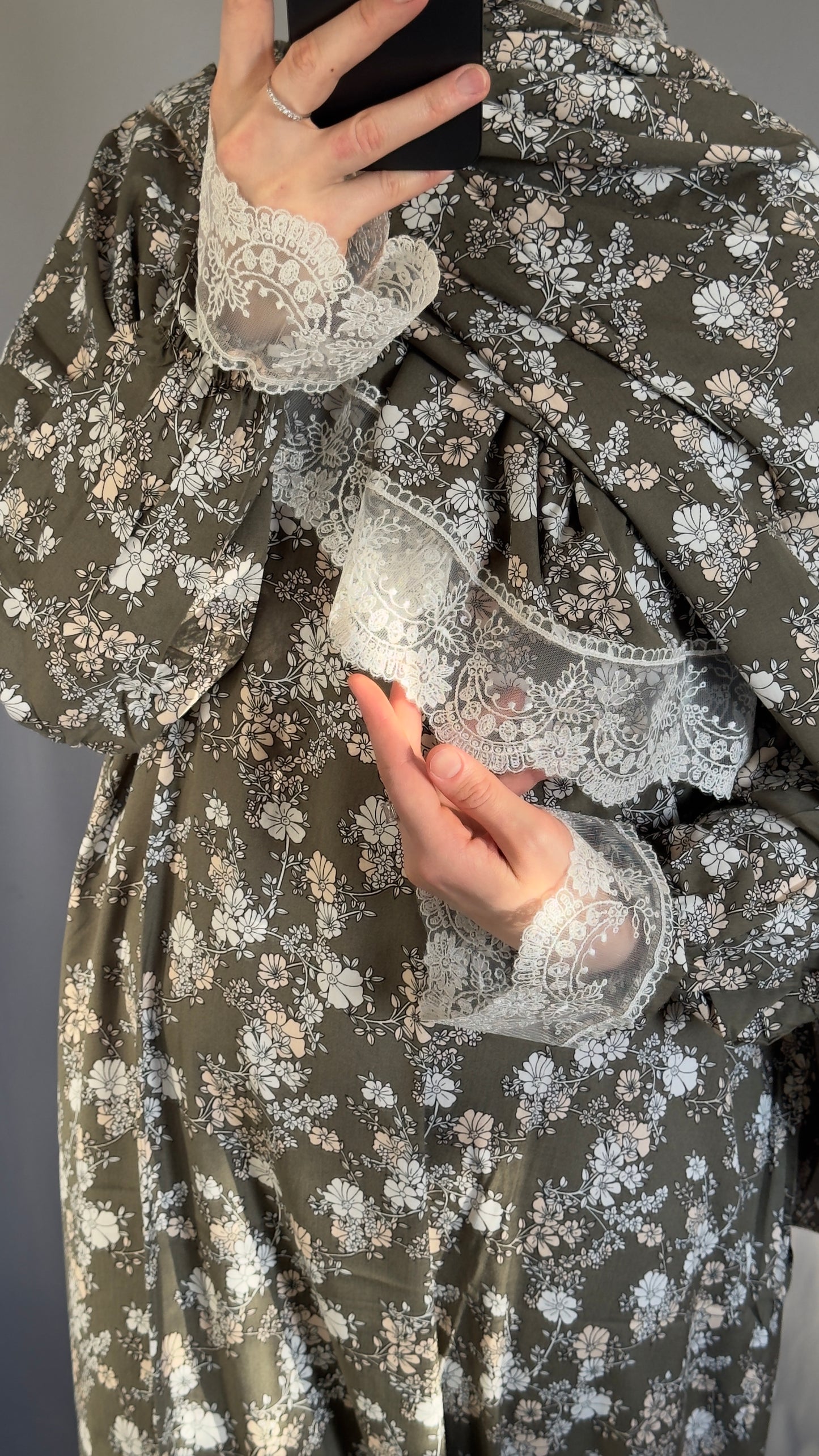 Olive Green Cotton Prayer Dress, Prayer clothes for women, Islamic Prayer dress, Prayer Outfit, Prayer Set, Prayer Hijab, Salah dress, Islamic Gift, Muslim clothing, Prayer abaya