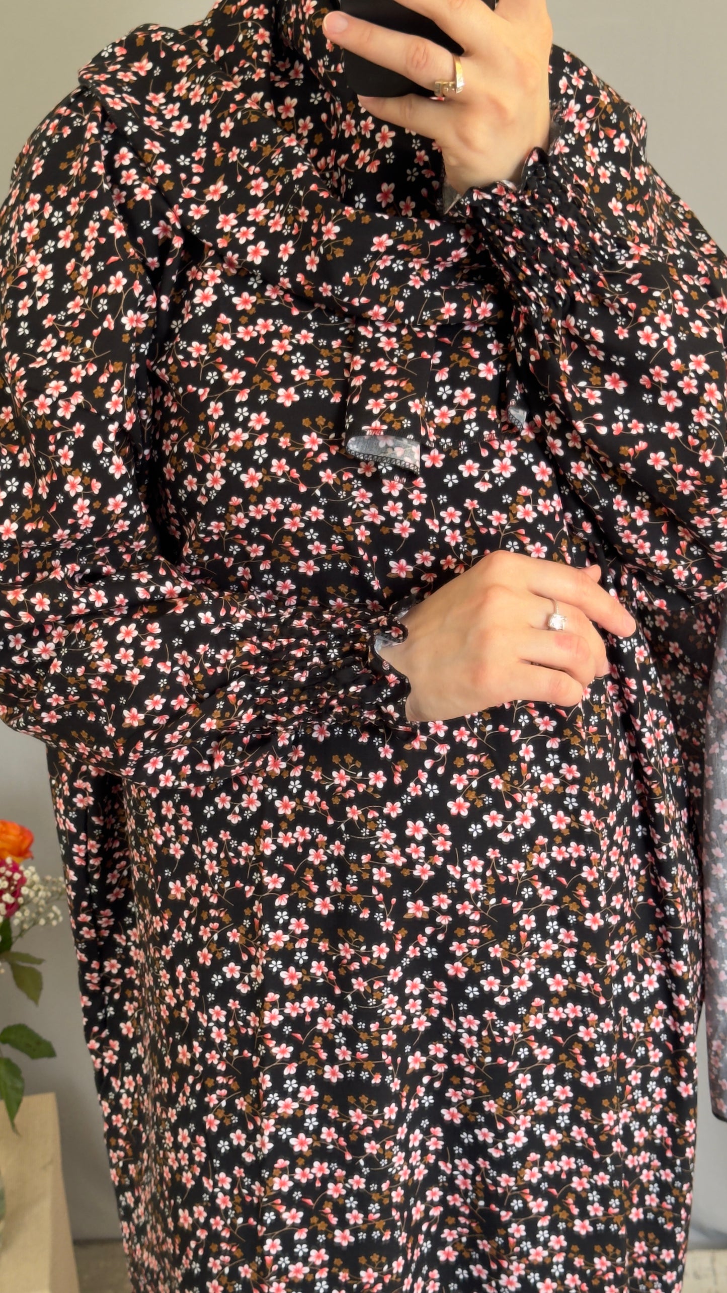 Cotton prayer dress / Modest prayer outfit / Travel-friendly prayer dress / One-size prayer garmen / Hijab-friendly dress for prayer / Prayer Dress with attached Hijab / Prayer Set