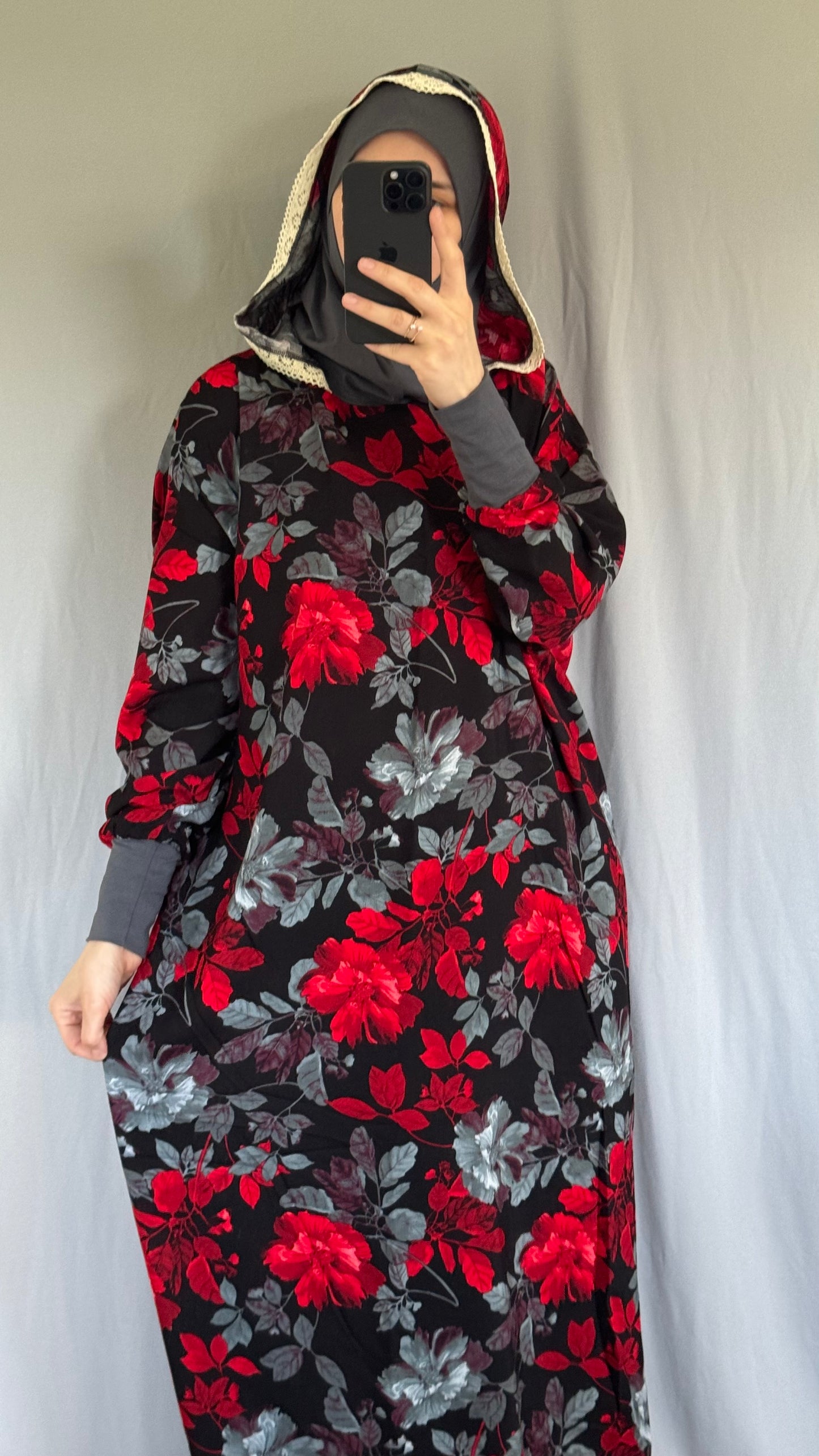 Prayer clothing / abaya gift set / clothes for prayer / prayer dress / plus size one piece pray clothes / cotton prayer robe/ prayer abaya ,Hooded Prayer Dress