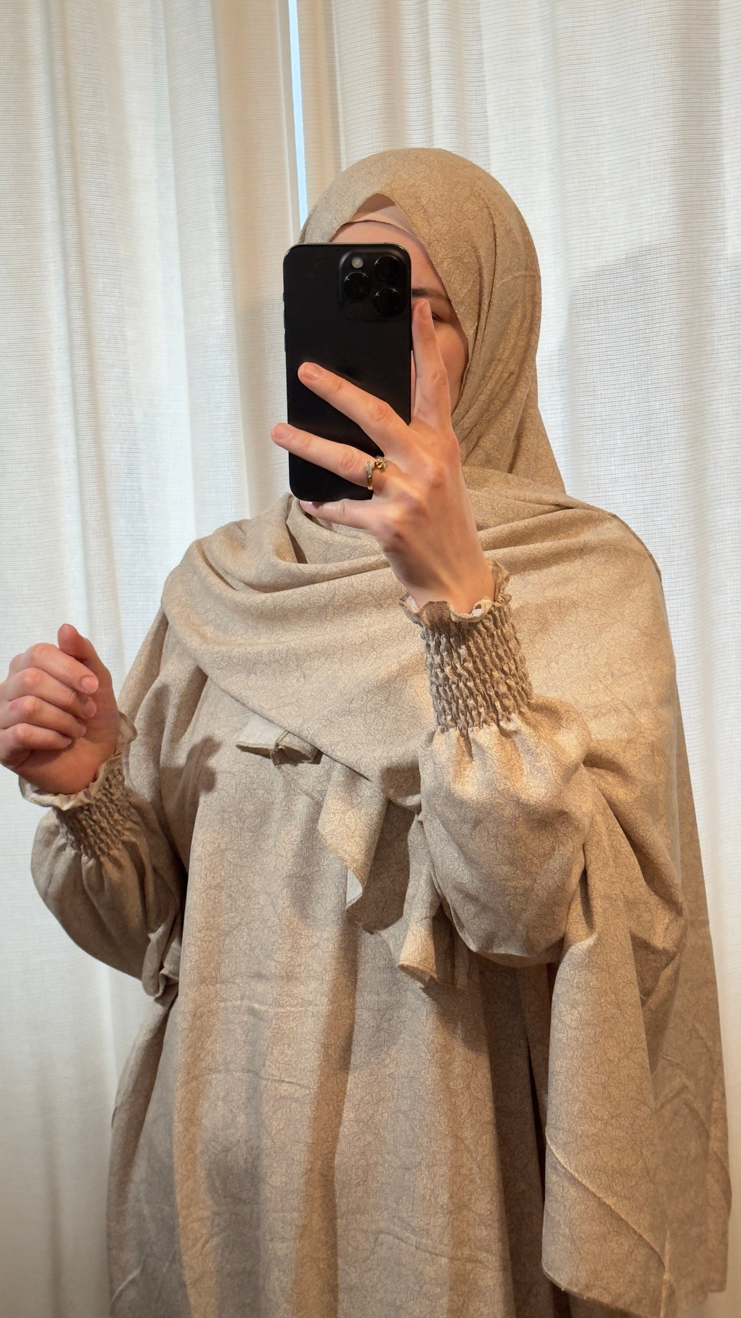 Beige Prayer Dress / Overhead Abaya / Prayer Abaya Set / Prayer Dress for Woman / Prayer Clothes Muslim / Prayer Gown / Prayer Outfit/ Salah Dress / Namaz Dress