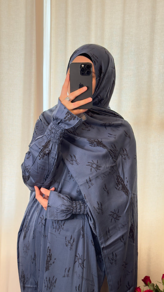 Luxury Blue Prayer Dress, Islamic Prayer dress, Prayer abaya, Prayer clothes for women, Prayer Outfit, Prayer Set, Prayer Hijab, Salah dress, Islamic Gift, Muslim clothing,