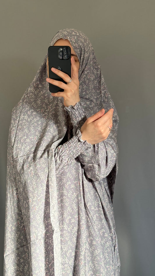 Grey Prayer Dress / Overhead Abaya / Prayer Abaya Set / Prayer Dress for Woman / Prayer Clothes Muslim / Prayer Gown / Prayer Outfit/ Salah Dress / Namaz Dress