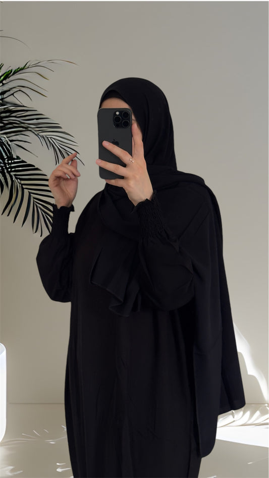 Black Prayer Dress / Overhead Abaya / Prayer Abaya Set / Prayer Dress for Woman / Prayer Clothes Muslim / Prayer Gown / Prayer Outfit/ Salah Dress / Namaz Dress