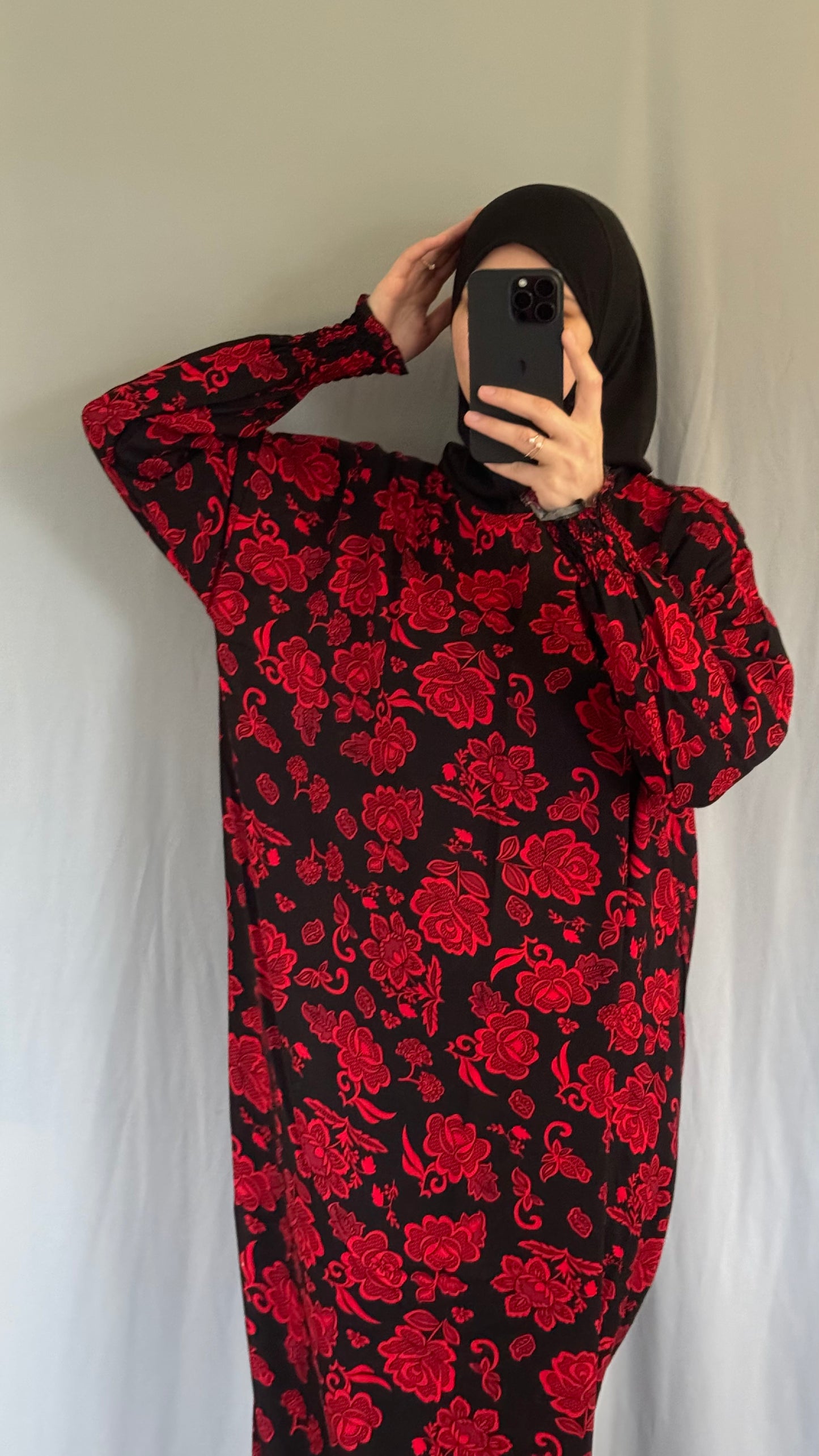 Red Prayer Dress, Prayer Dress Set, High Quility Prayer Dress, Muslim Women Gift, Abaya Full Body Cover Dress, Hajj Dress, Prayer Outfit