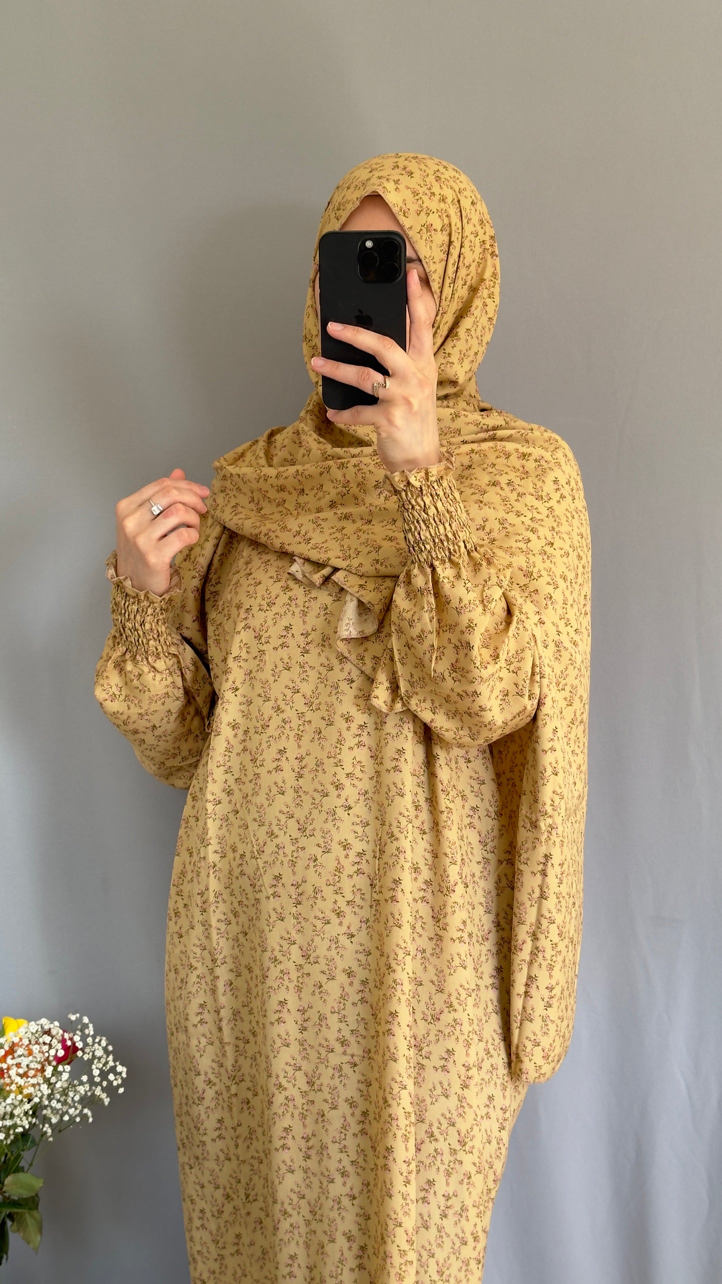 Beige Cotton Prayer Dress, Prayer clothes for women, Islamic Prayer dress, Prayer Outfit, Prayer Set, Prayer Hijab, Salah dress, Islamic Gift, Muslim clothing, Prayer abaya