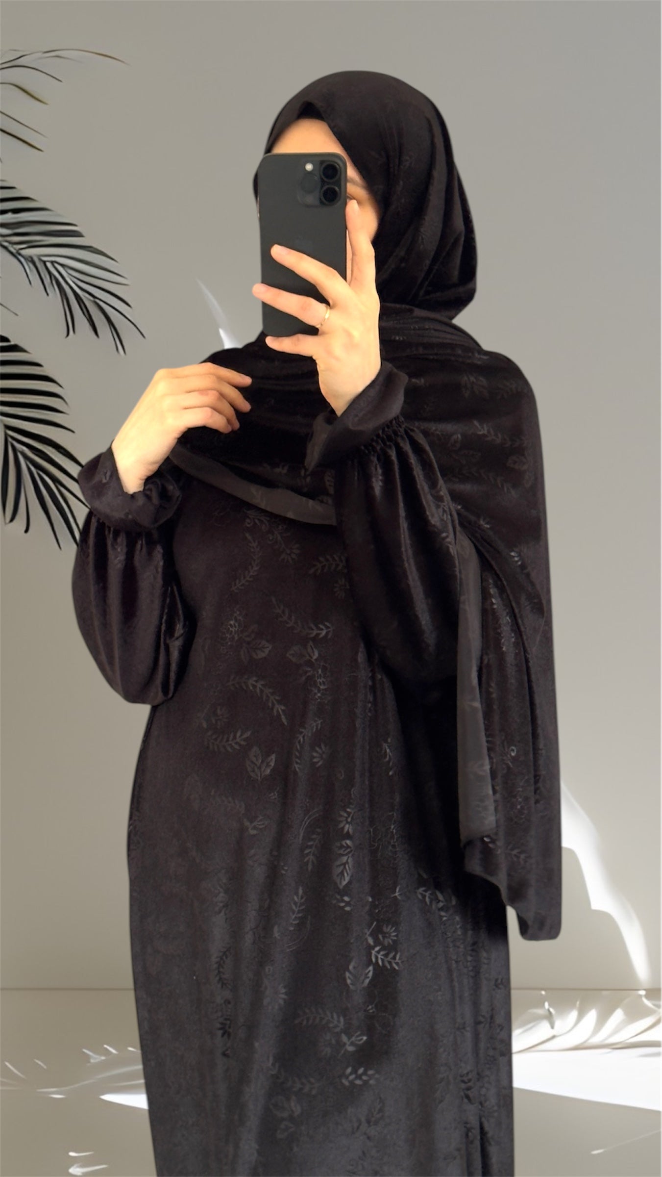 Black Velvet Warm Prayer Dress, Prayer clothes for women, Islamic Prayer dress, Prayer Outfit, Prayer Set, Prayer Hijab, Salah dress, Islamic Gift, Muslim clothing, Prayer abaya